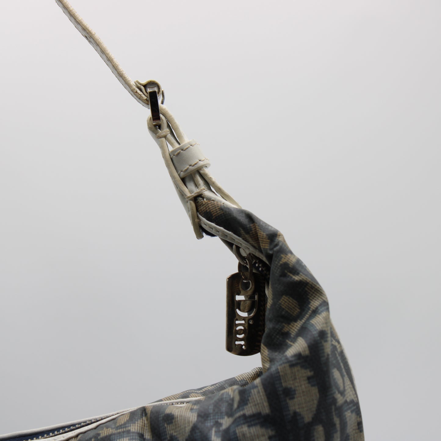 Christian Dior Navy Monogram Canvas Trotter Shoulder Bag