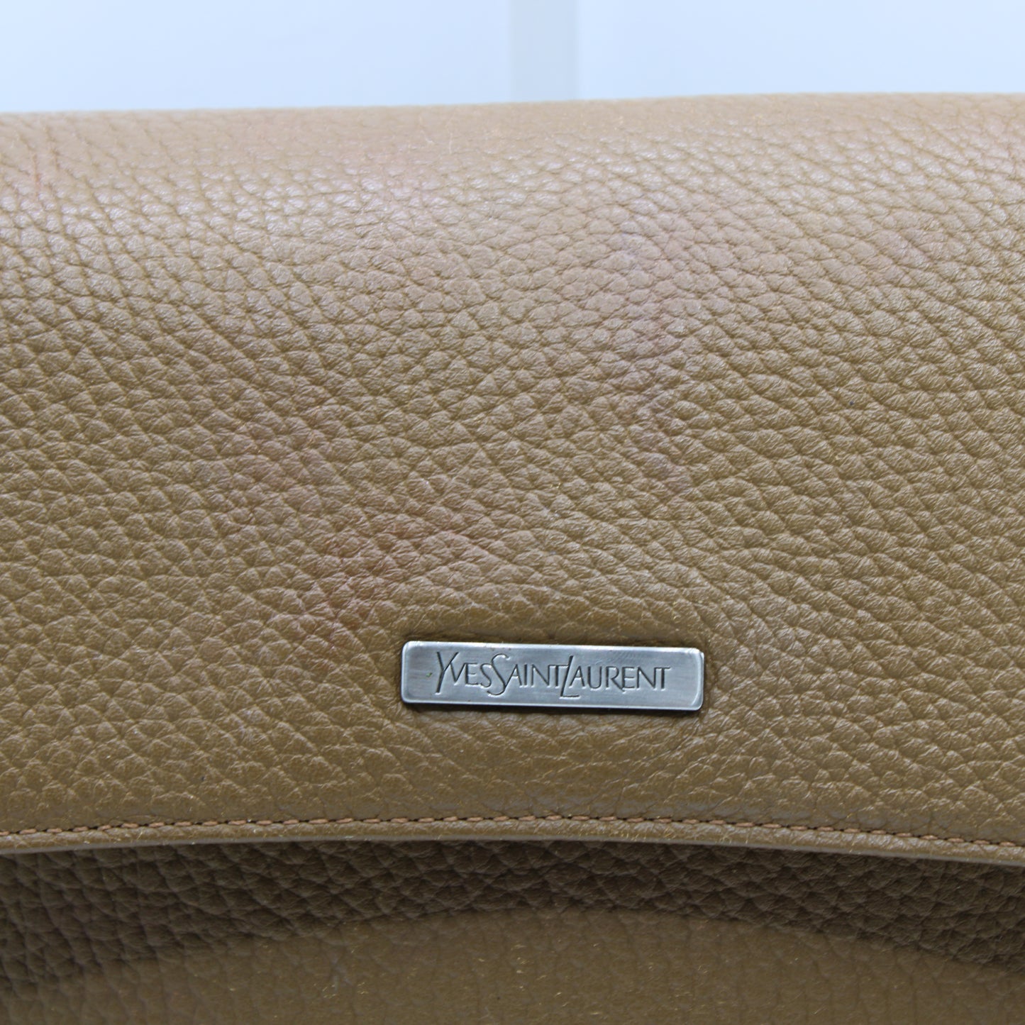 Yves Saint Laurent Brown Leather Flap-Over Shoulder Bag