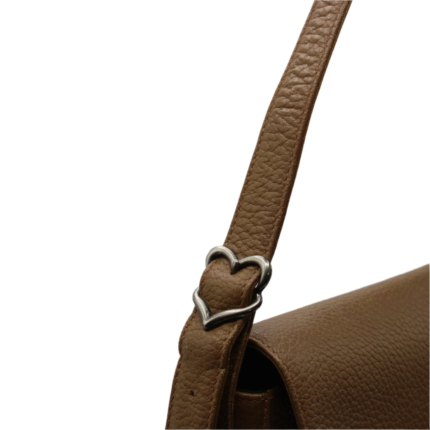 Yves Saint Laurent Brown Leather Flap-Over Shoulder Bag