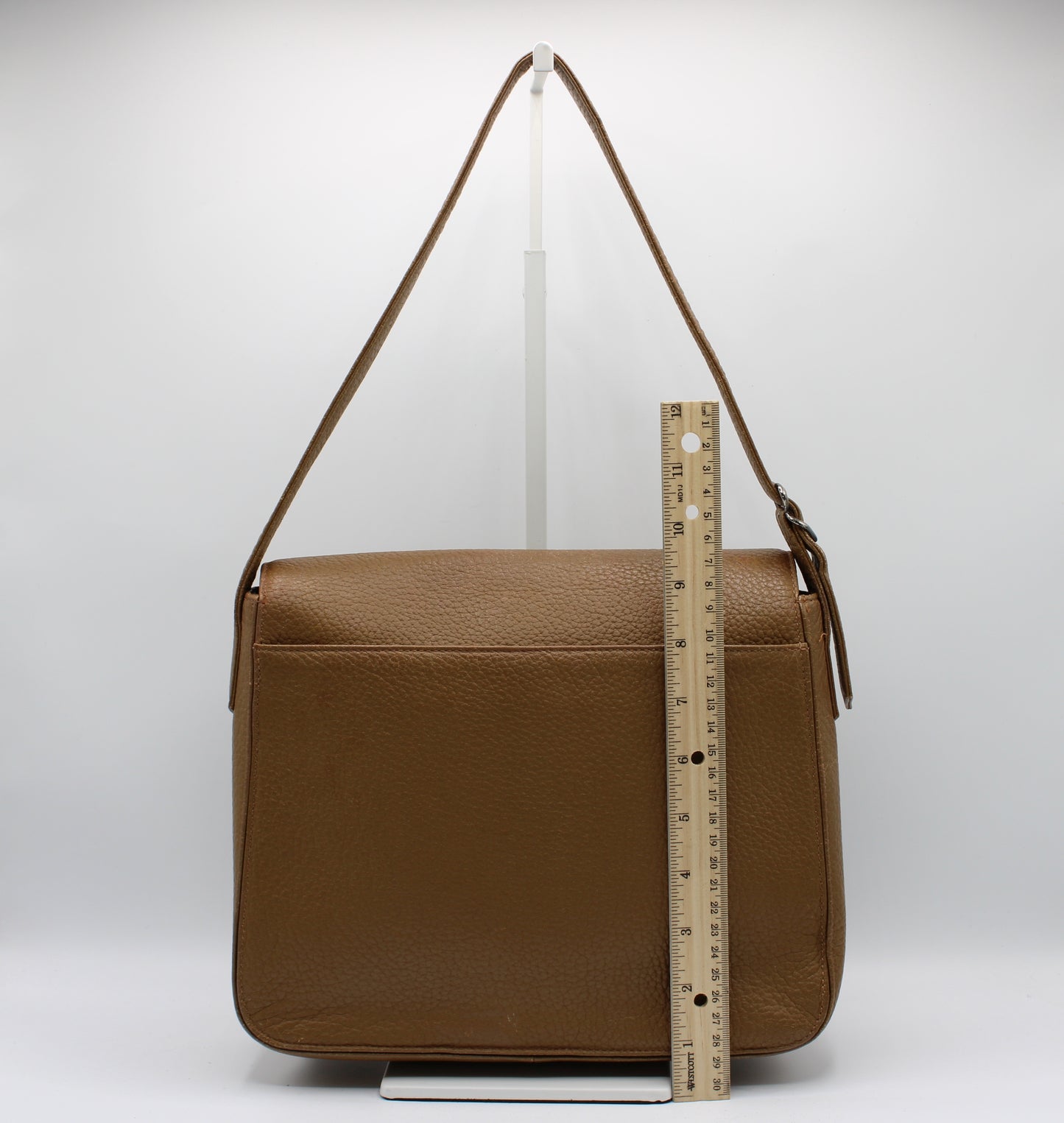 Yves Saint Laurent Brown Leather Flap-Over Shoulder Bag