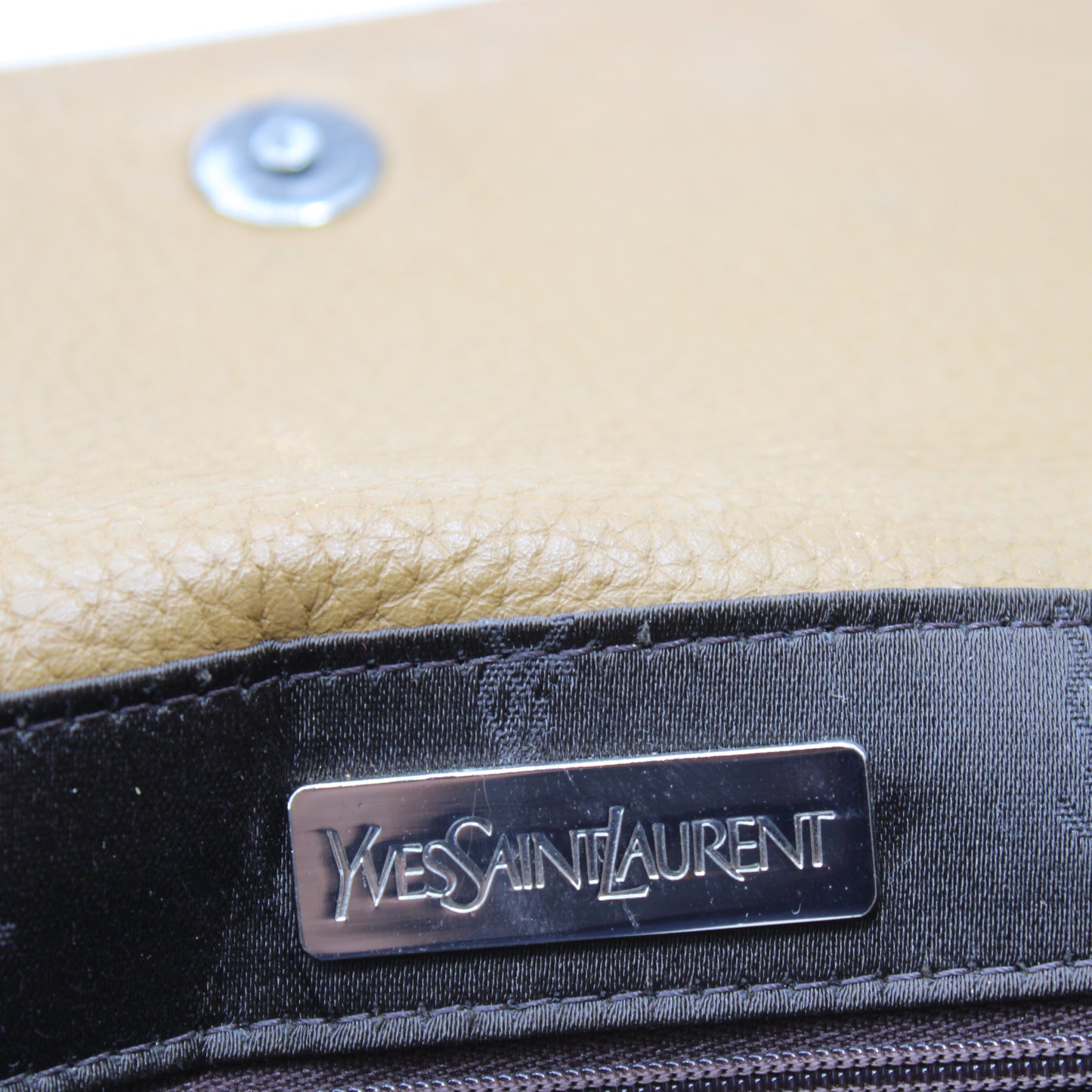 Yves Saint Laurent Brown Leather Flap-Over Shoulder Bag