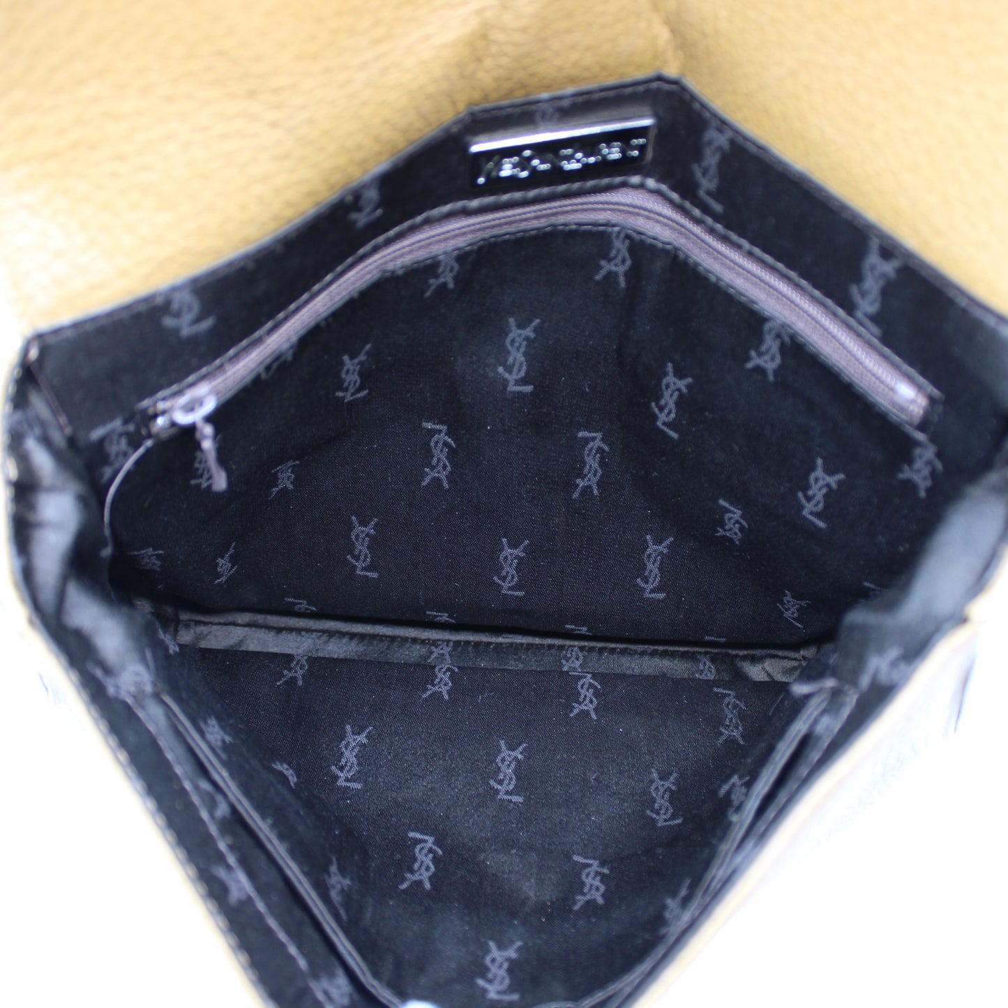 Yves Saint Laurent Brown Leather Flap-Over Shoulder Bag
