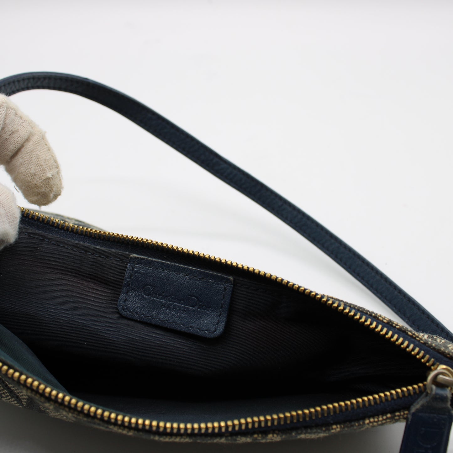 Christian Dior Dark Navy Diorissimo Trotter Saddle Pouch Bag
