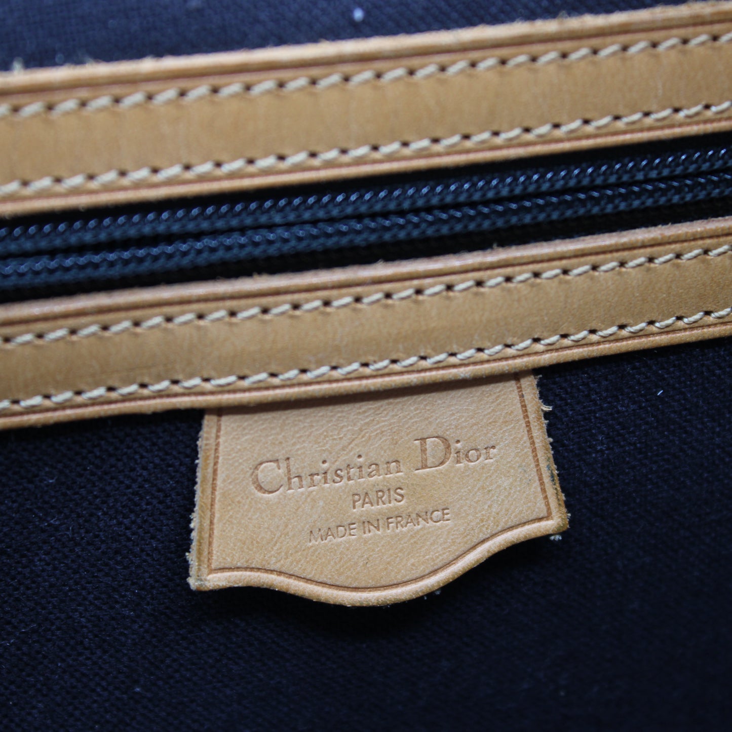 Christian Dior Brown Oblique Leather Canvas Flap Messenger Bag