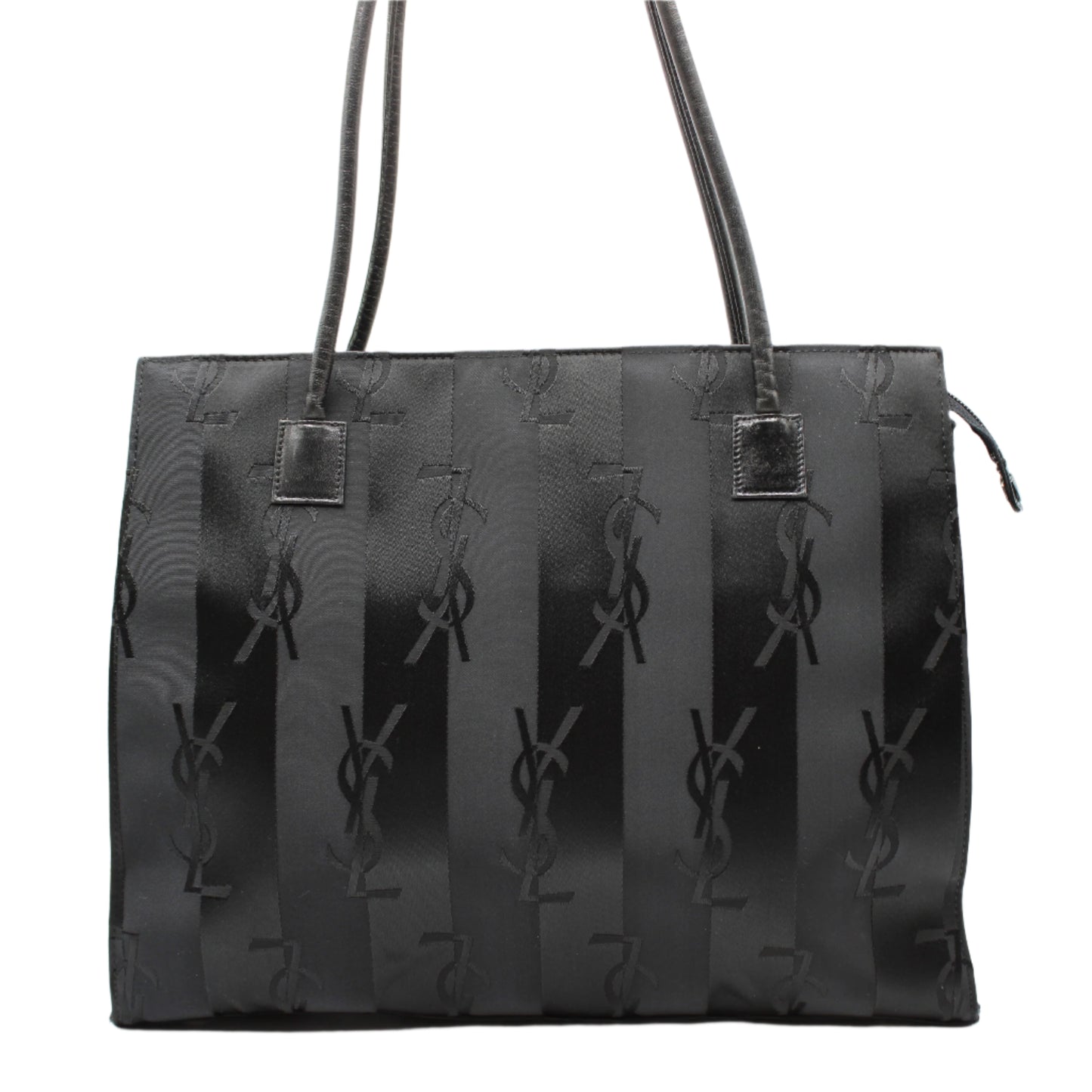 Yves Saint Laurent Black Monogram Cloth Tote Bag