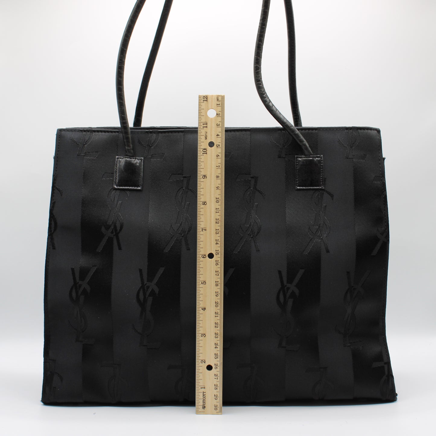 Yves Saint Laurent Black Monogram Cloth Tote Bag