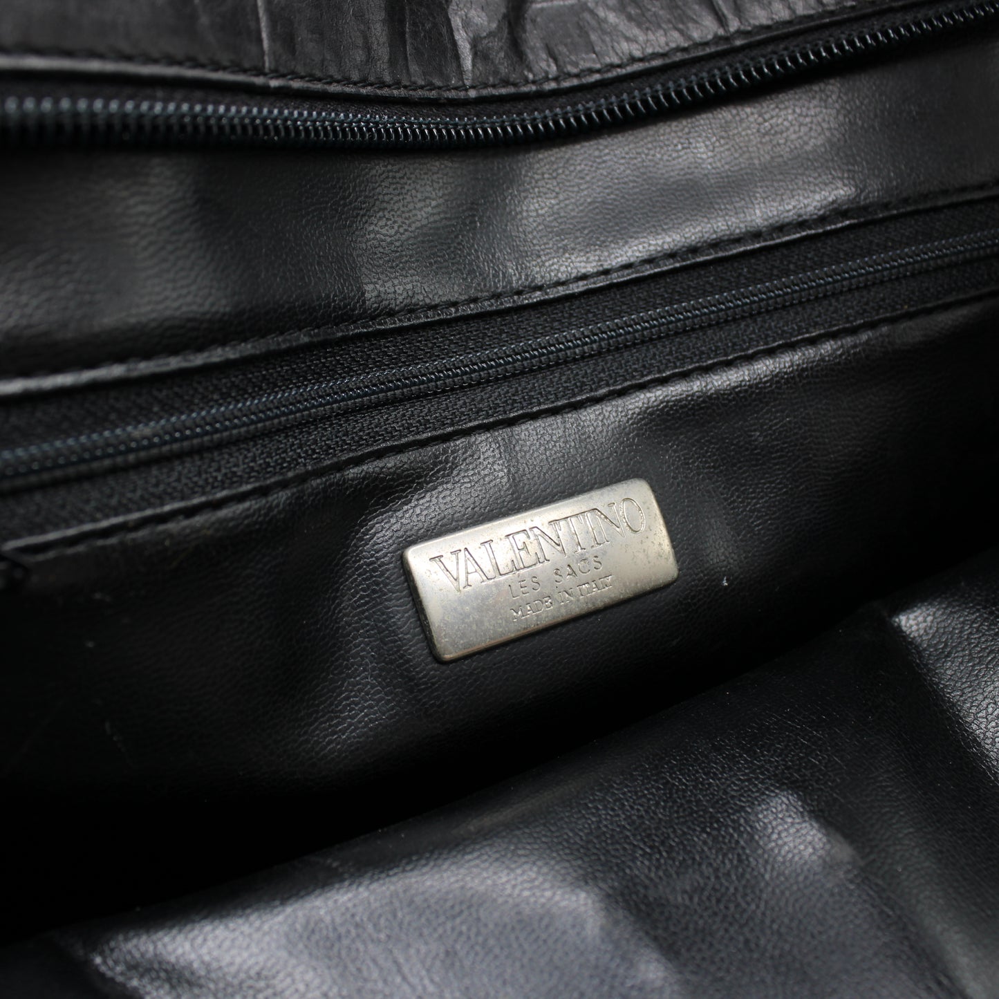 Valentino Garavani Black Birkin Style Leather Tote Bag