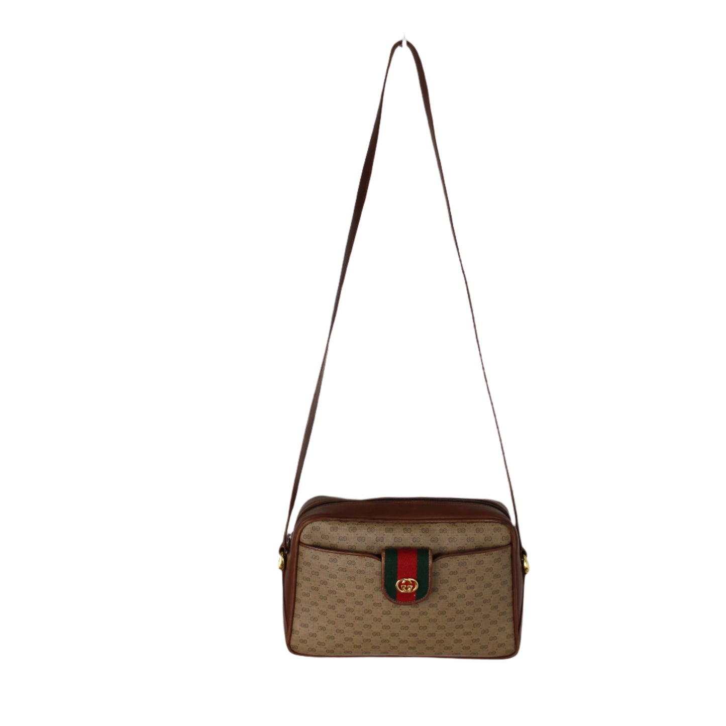 Gucci Microguccissima Supreme Brown Removable Pouch & Crossbody Bag