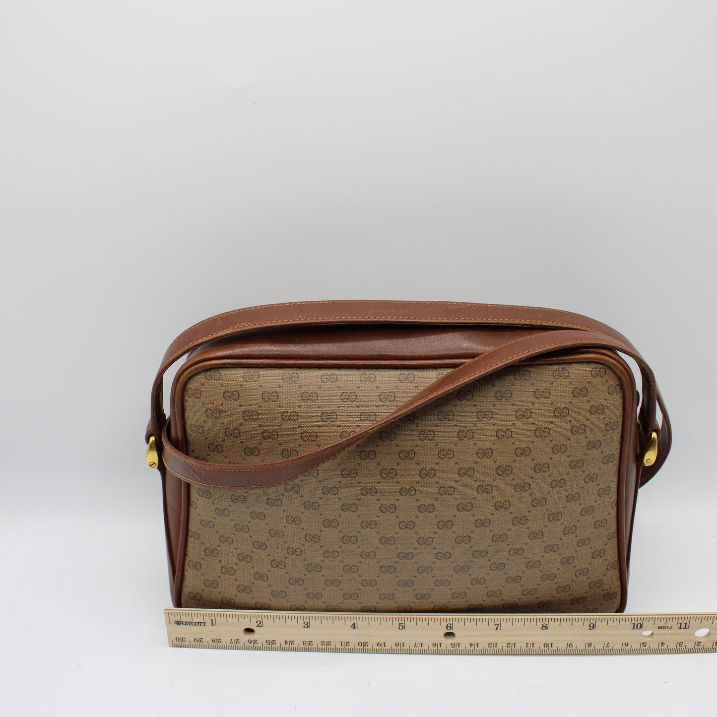 Gucci Microguccissima Supreme Brown Removable Pouch & Crossbody Bag