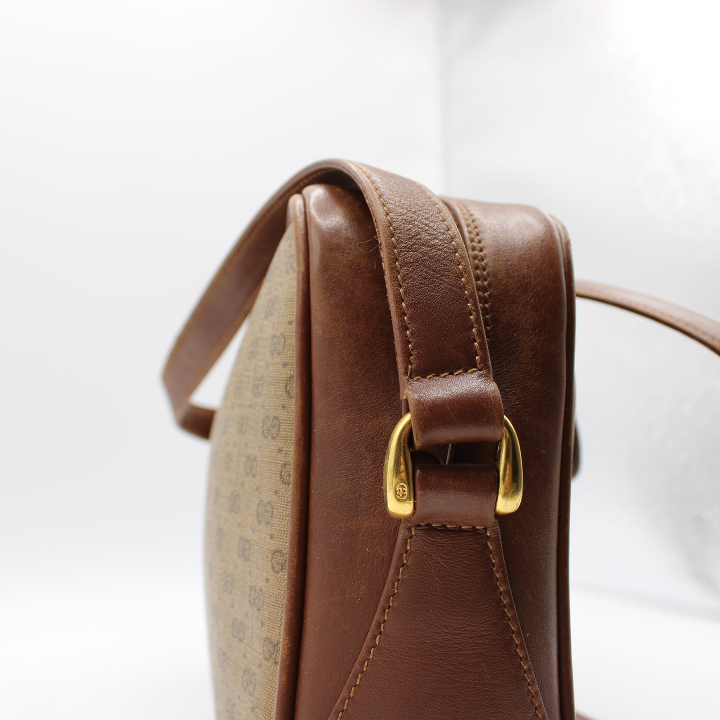 Gucci Microguccissima Supreme Brown Removable Pouch & Crossbody Bag