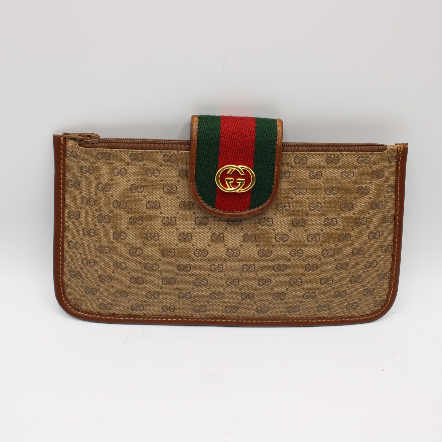 Gucci Microguccissima Supreme Brown Removable Pouch & Crossbody Bag