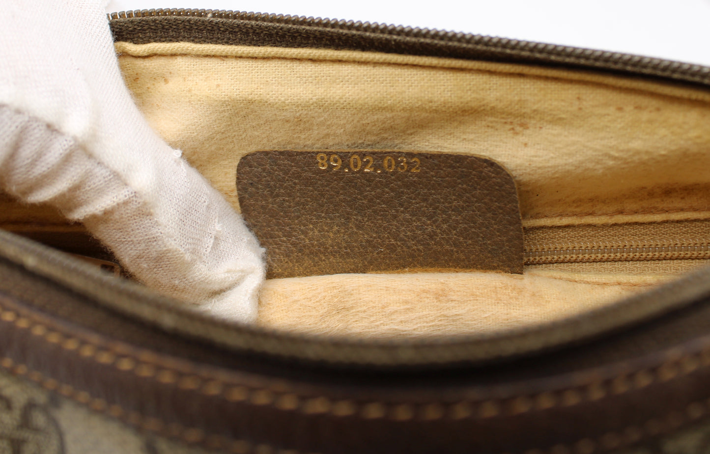 Gucci Beige Brown GG Supreme Ophidia Crossbody Bag Leather Trim