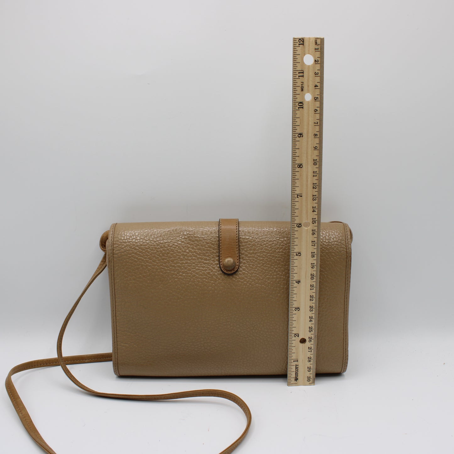 Christian Dior Beige Leather Flap Crossbody Shoulder Bag