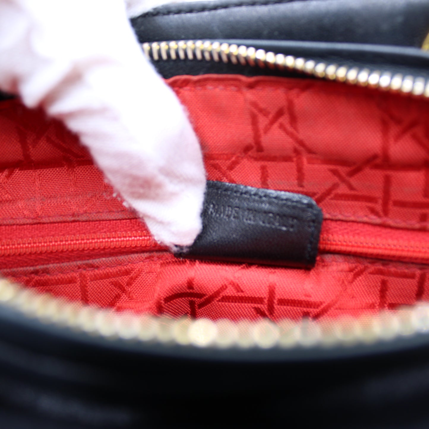 Christian Dior Black Cannage Quilted Lambskin Medium Lady Dior Bag