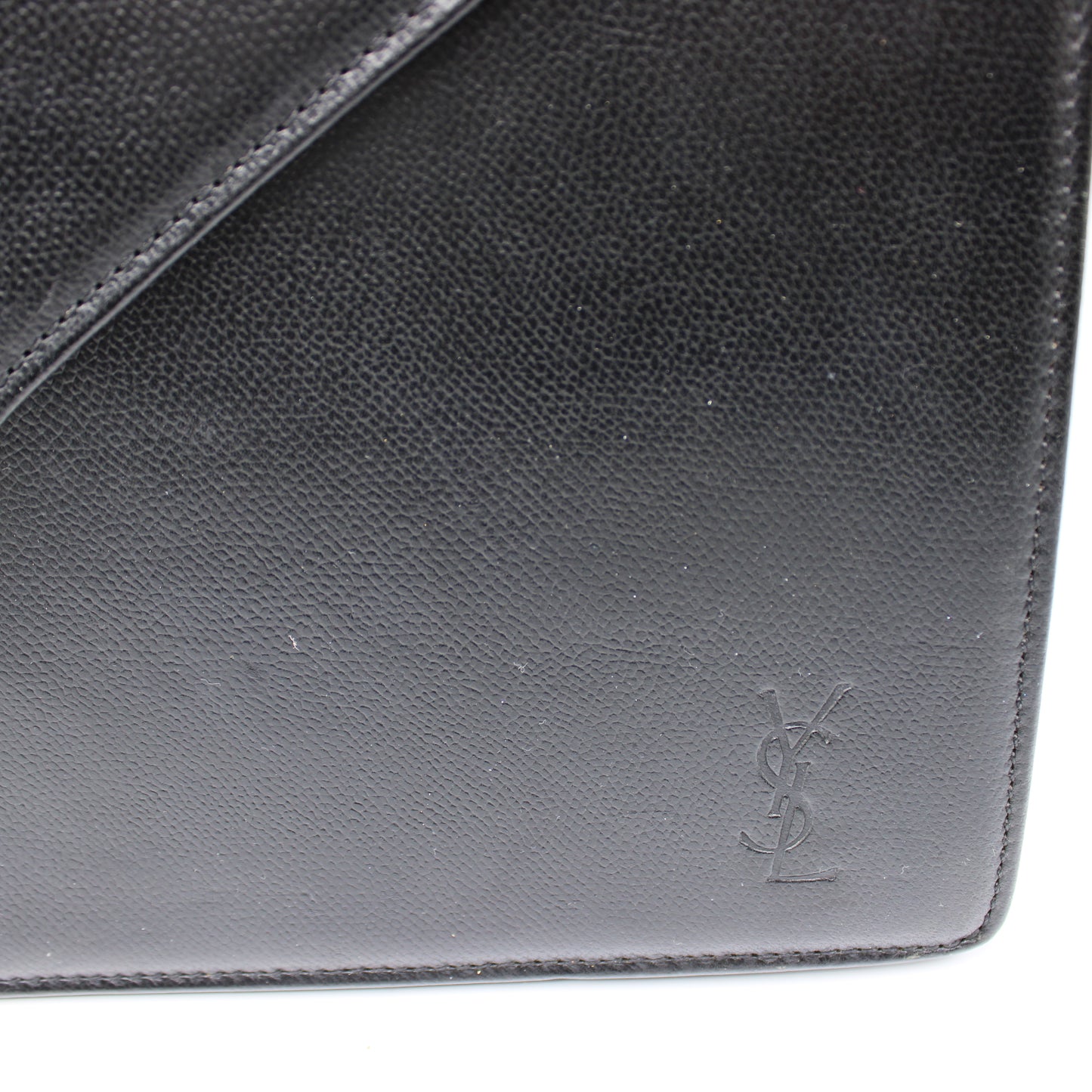 Yves Saint Laurent Black Leather Gold-Lock Briefcase Bag