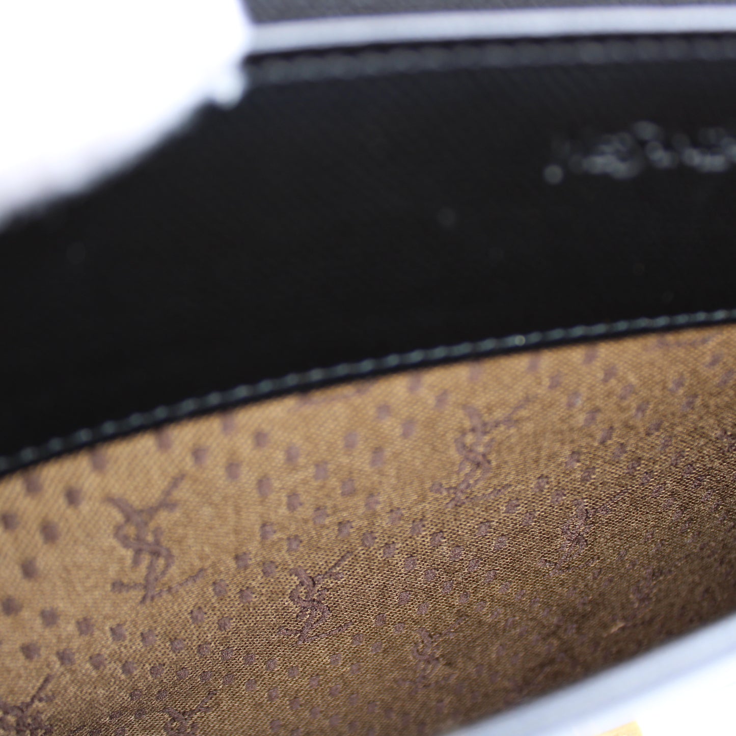 Yves Saint Laurent Black Leather Gold-Lock Briefcase Bag