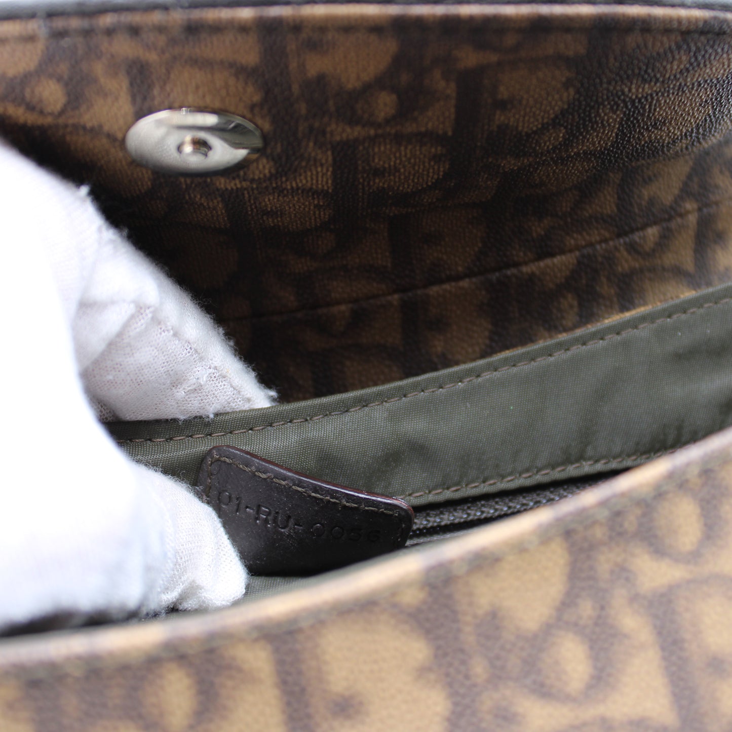 Christian Dior Brown Diorissimo Romantique Top Handle Flap Bag by John Galliano