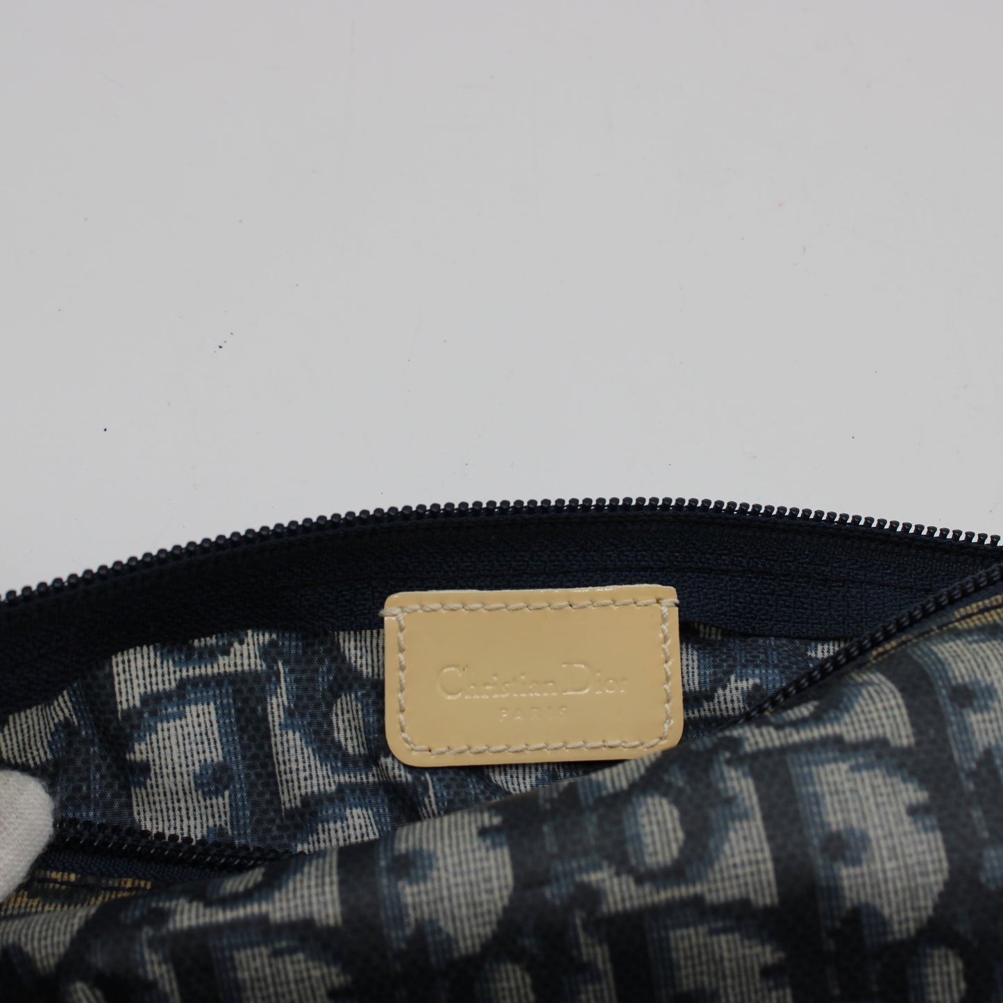 Christian Dior Navy Trotter Nylon Barrel Shoulder Pouch Bag