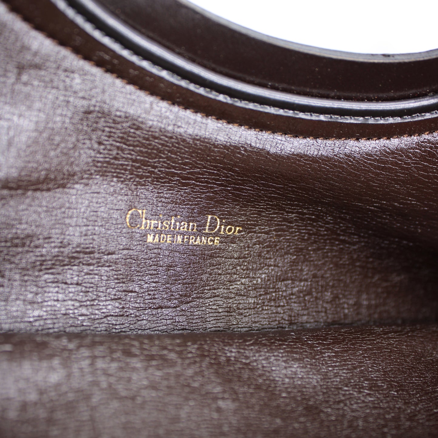 Christian Dior Carrie Monogram Canvas Leather Envelope Clutch Bag
