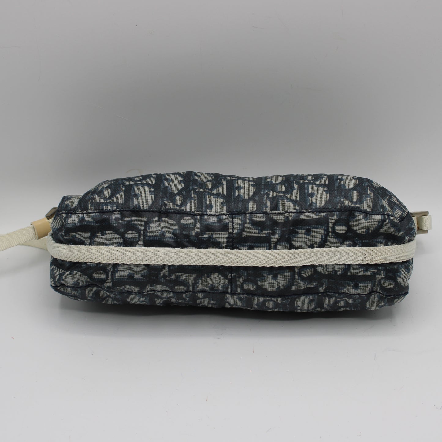 Christian Dior Navy Trotter Nylon Barrel Shoulder Pouch Bag
