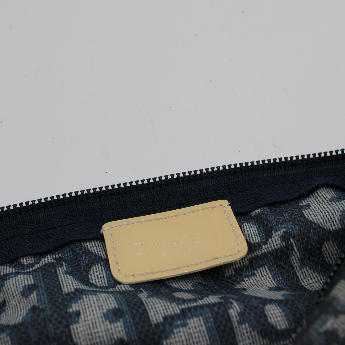 Christian Dior Navy Trotter Nylon Barrel Shoulder Pouch Bag