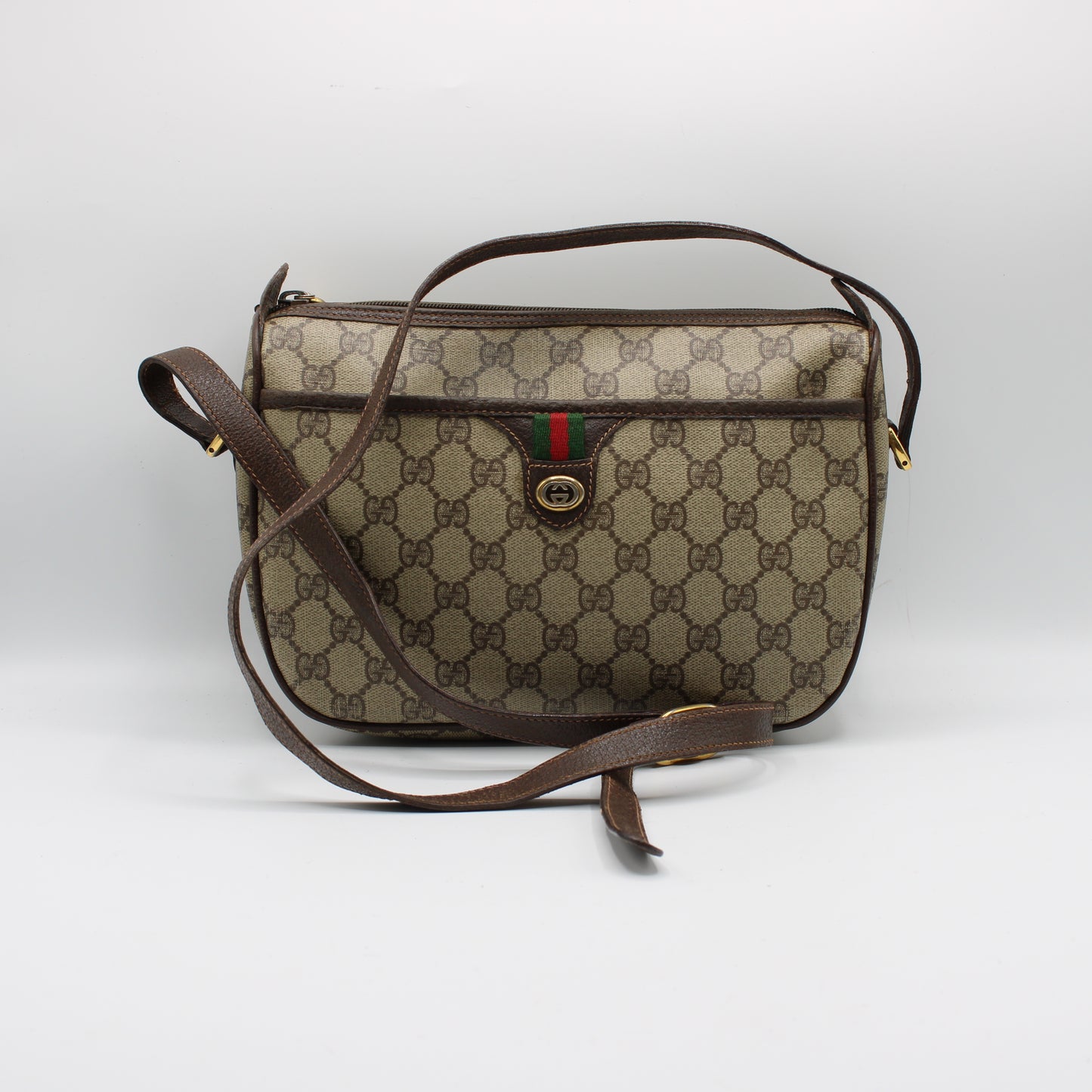 Gucci Ophidia GG Supreme Brown Monogram Canvas Crossbody Bag