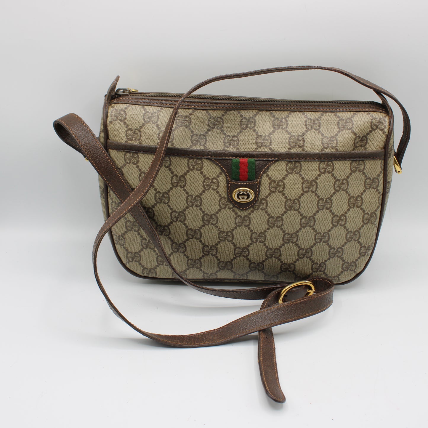 Gucci Ophidia GG Supreme Brown Monogram Canvas Crossbody Bag