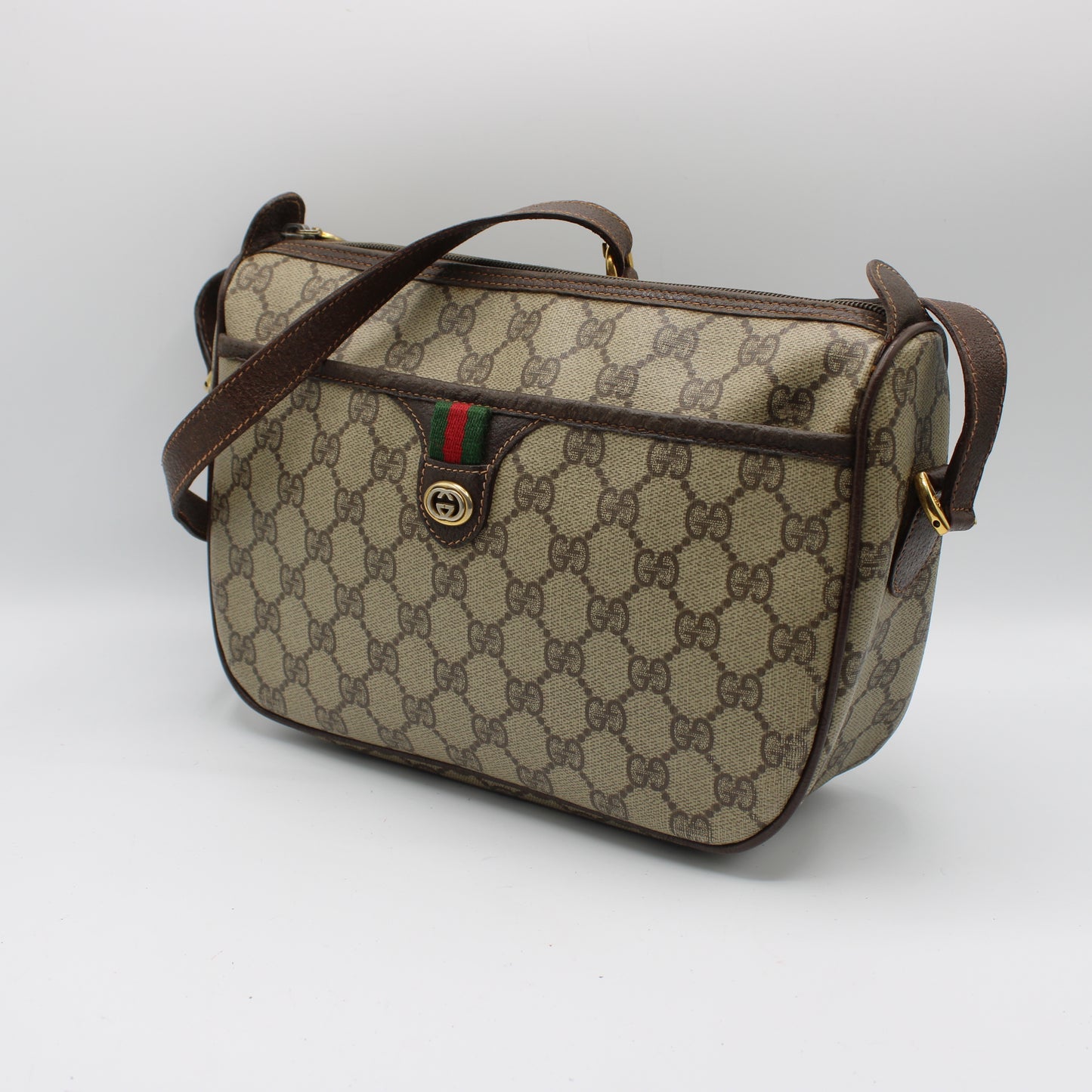 Gucci Ophidia GG Supreme Brown Monogram Canvas Crossbody Bag