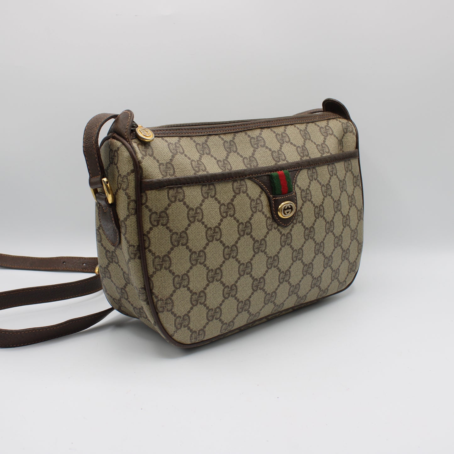 Gucci Ophidia GG Supreme Brown Monogram Canvas Crossbody Bag