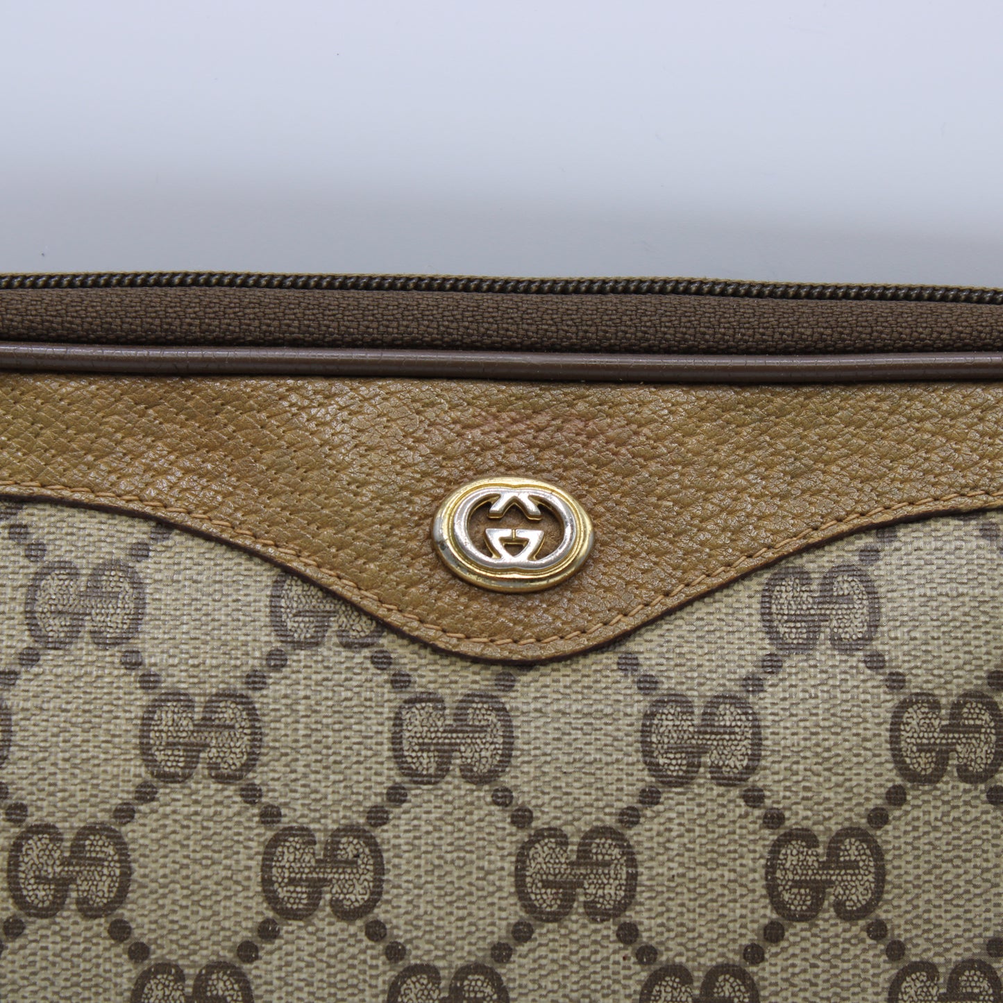 Gucci Brown GG Canvas and Leather Crossbody Pouch Bag