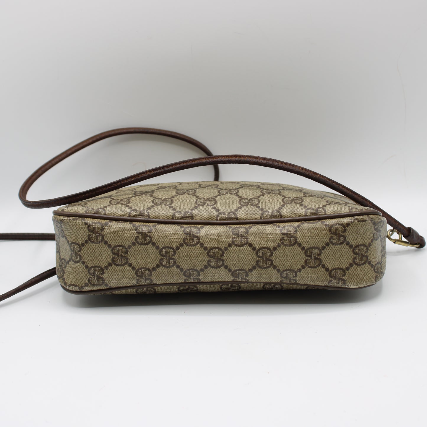 Gucci Brown GG Canvas and Leather Crossbody Pouch Bag