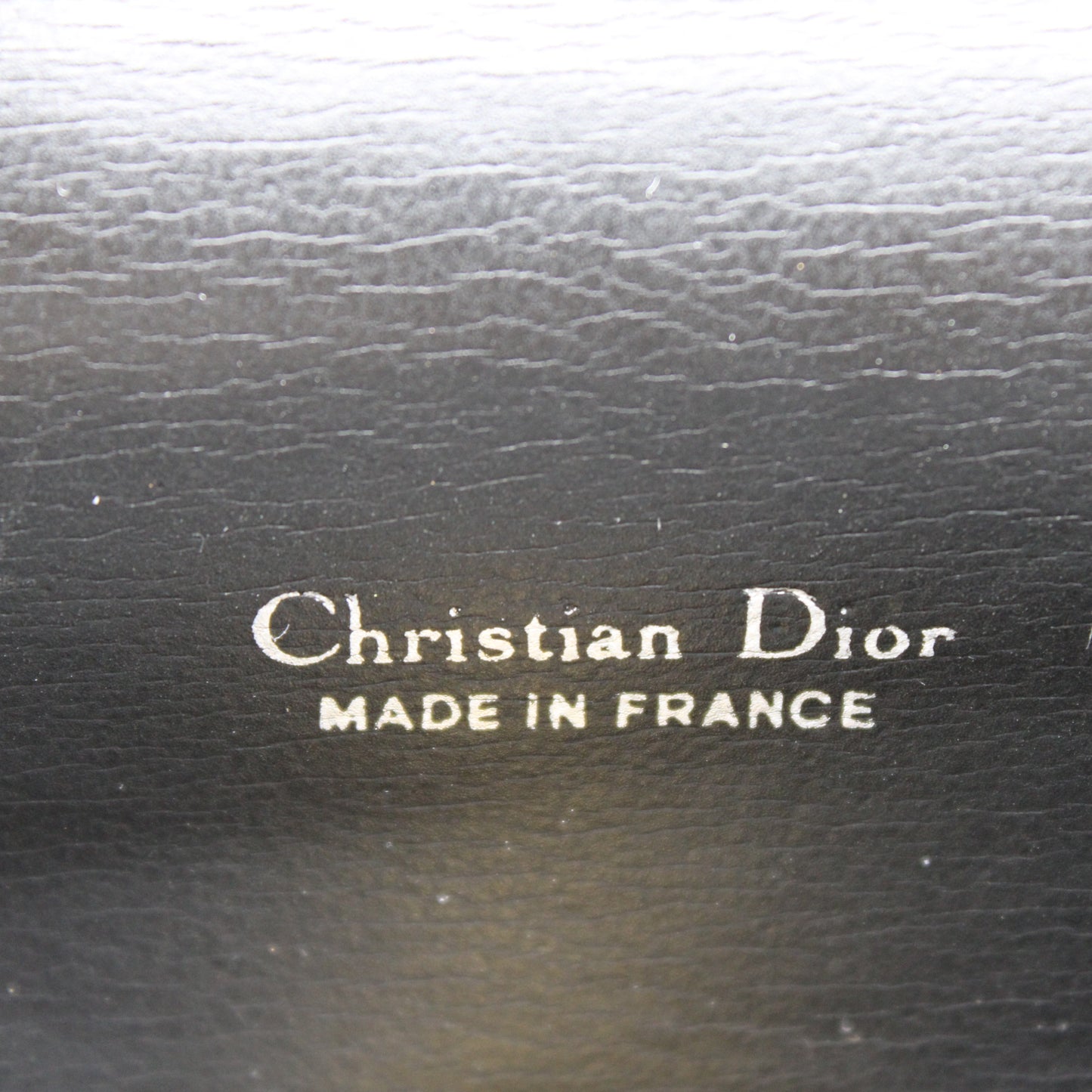 Christian Dior Black Leather Gold Logo Chain Crossbody Bag