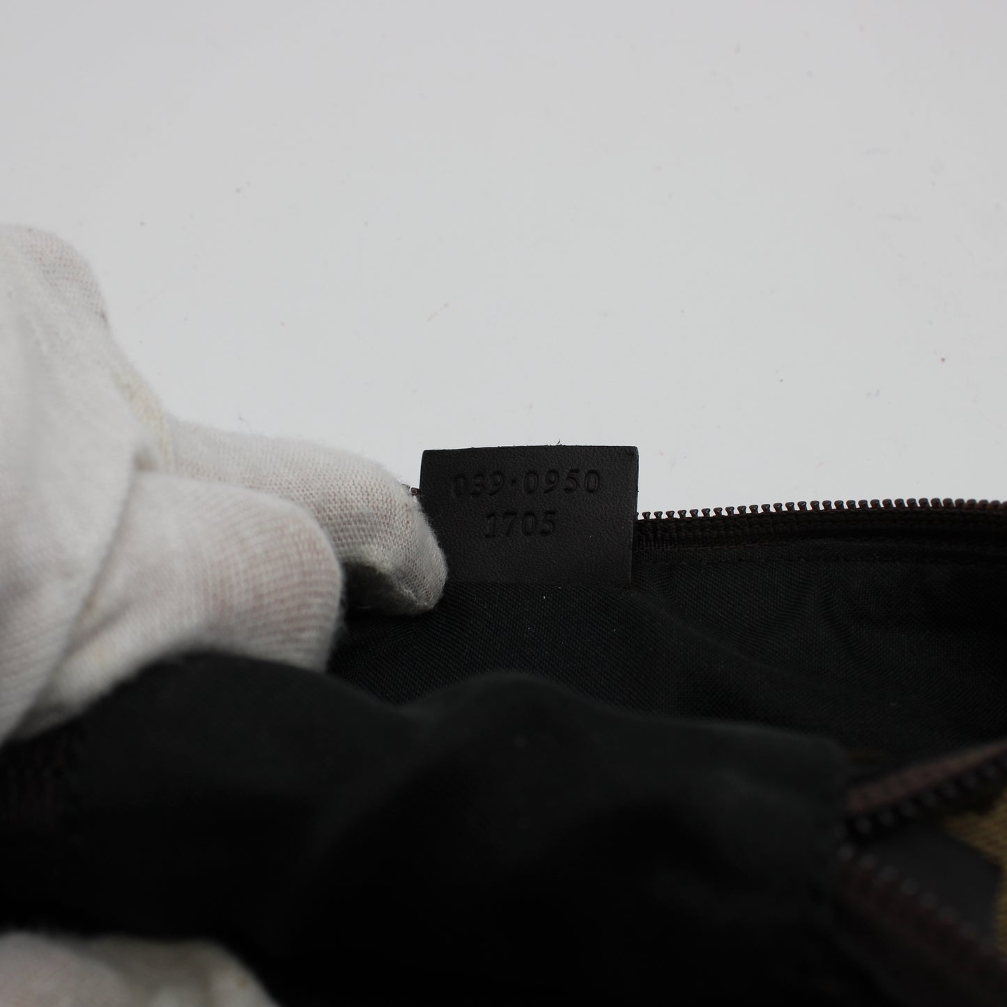 Gucci Beige Brown GG Canvas Leather Mini Vanity Hand Bag