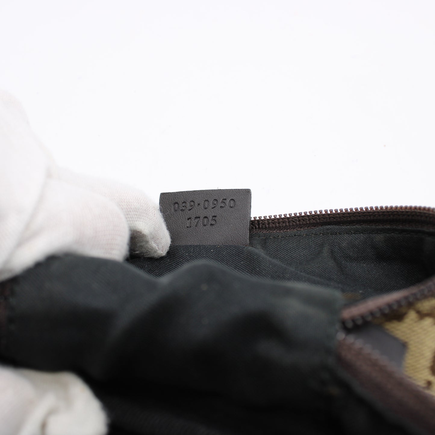 Gucci Beige Brown GG Canvas Leather Mini Vanity Hand Bag