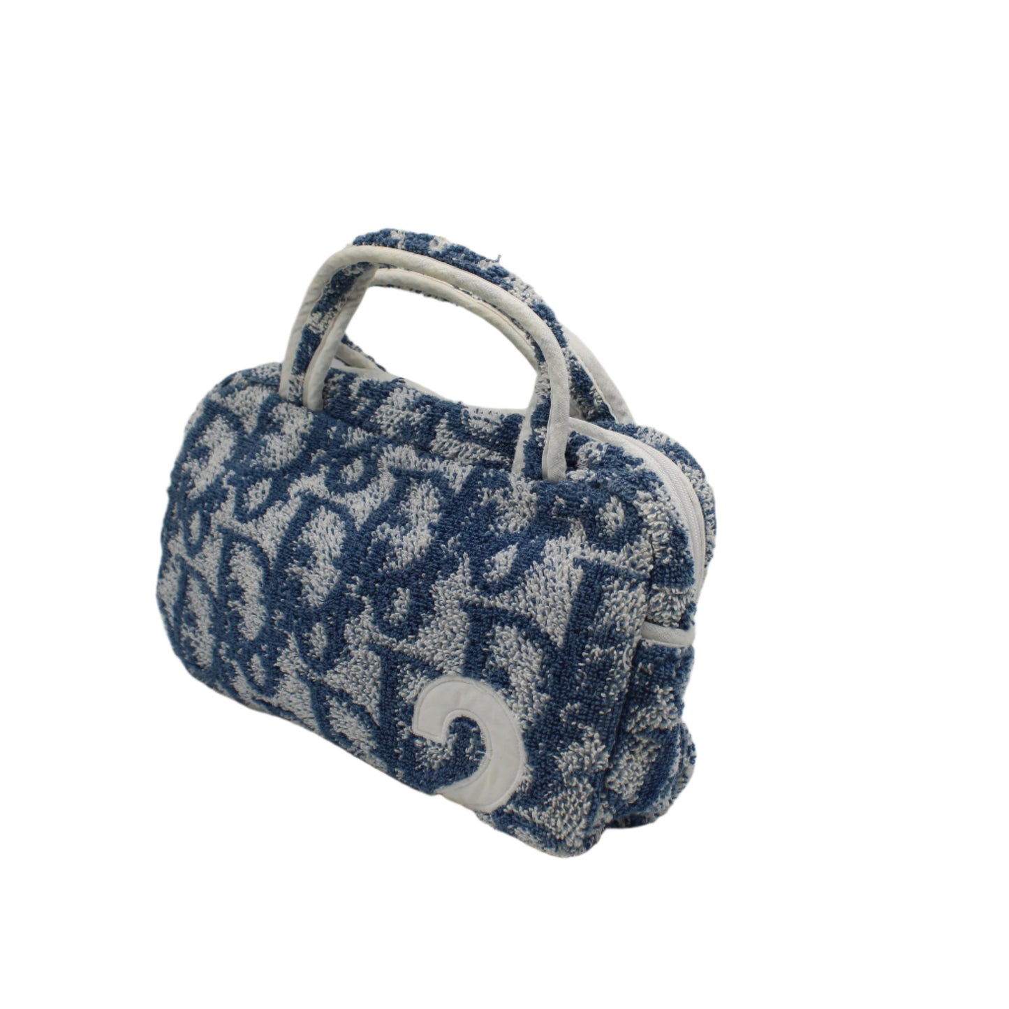 Christian Dior Blue Terry Cloth Diorissimo Mini Tote Bag