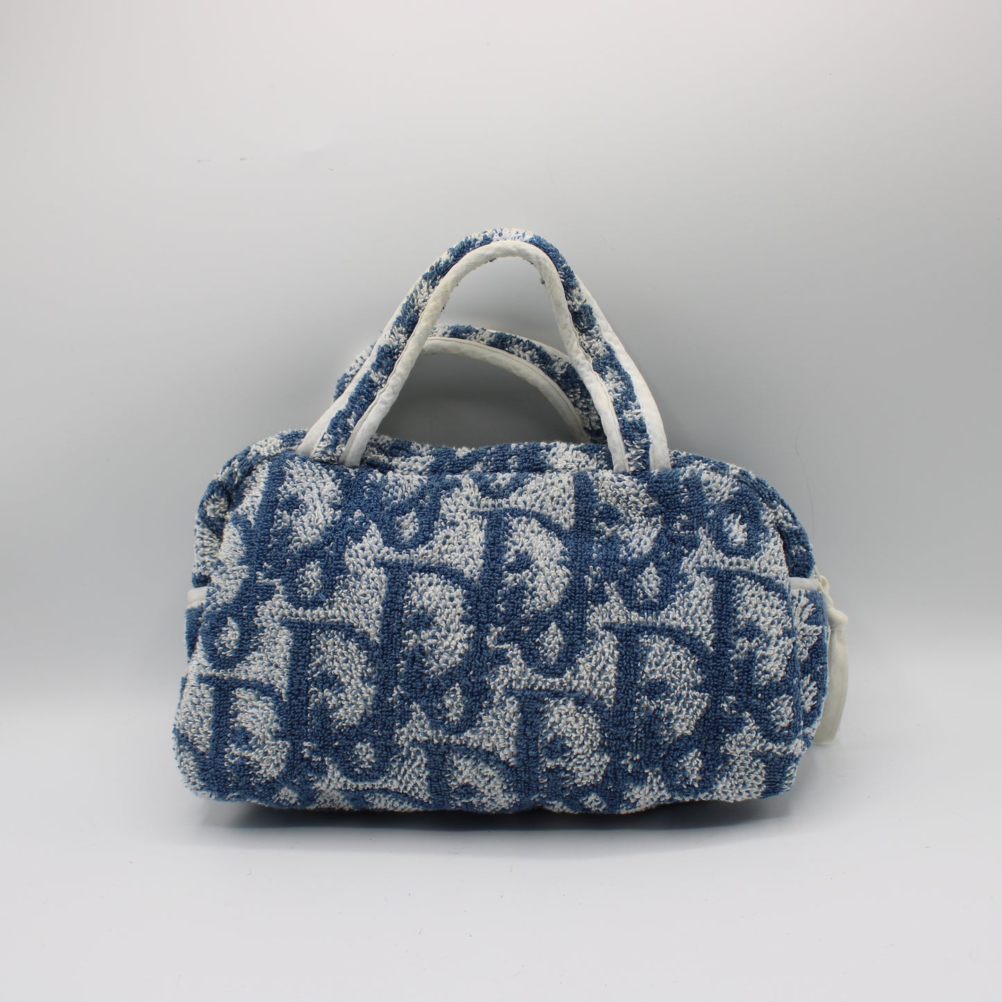 Christian Dior Blue Terry Cloth Diorissimo Mini Tote Bag
