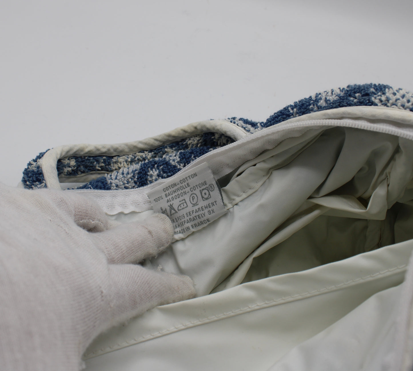 Christian Dior Blue Terry Cloth Diorissimo Mini Tote Bag