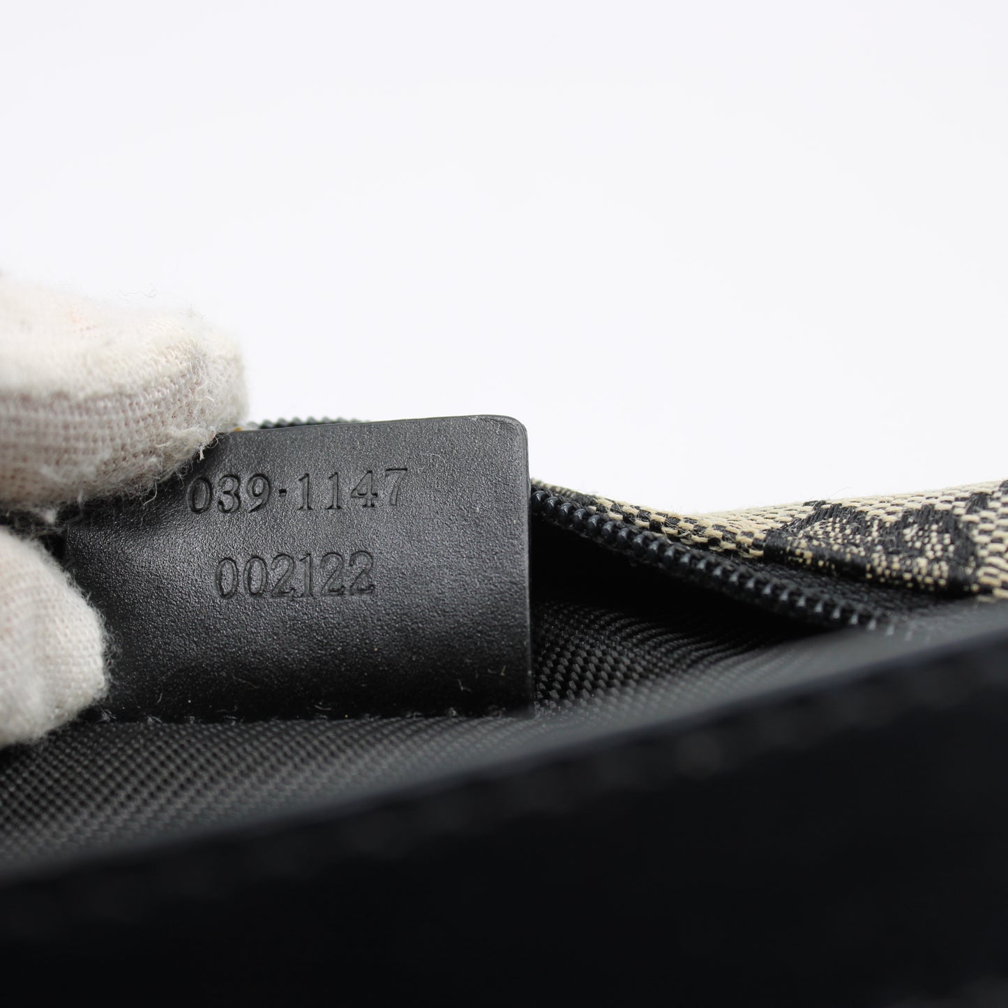 Gucci Beige GG Canvas Mini Bag Black Leather Strap Handbag