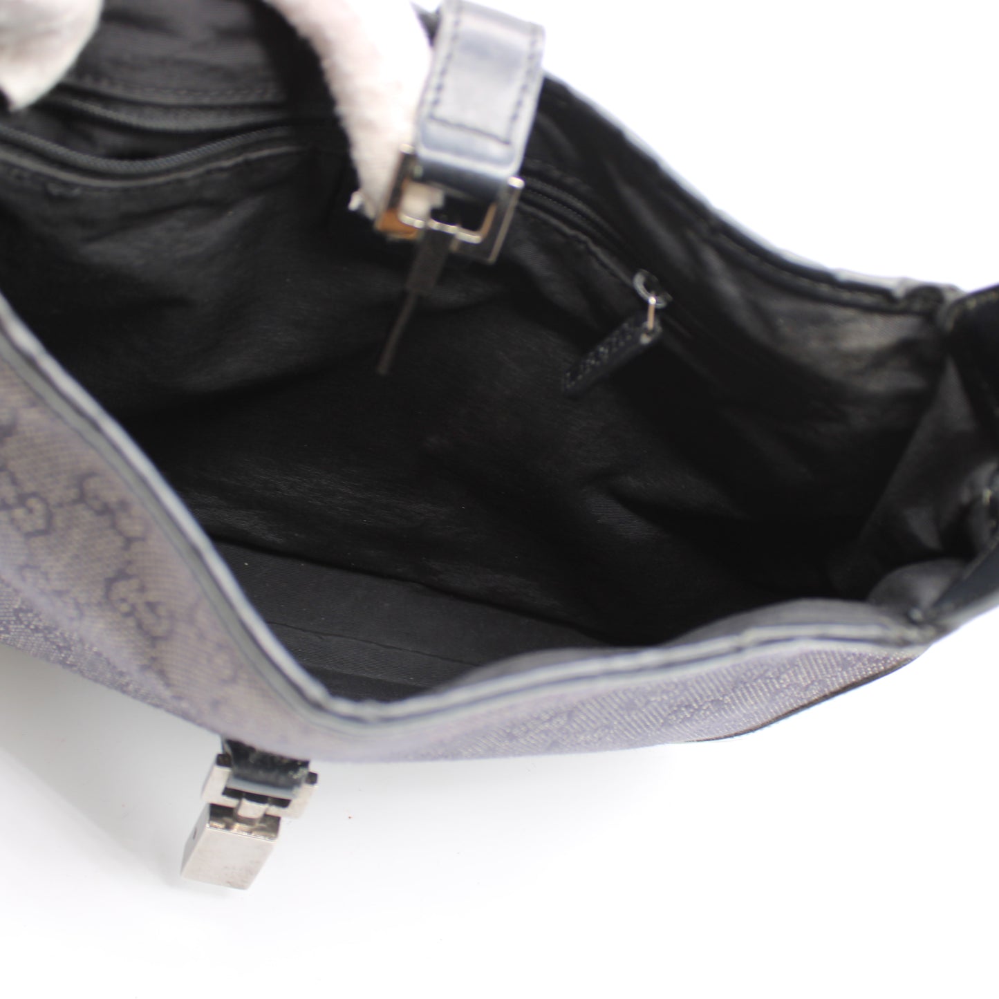 Gucci Black GG Denim Leather Jackie Handbag