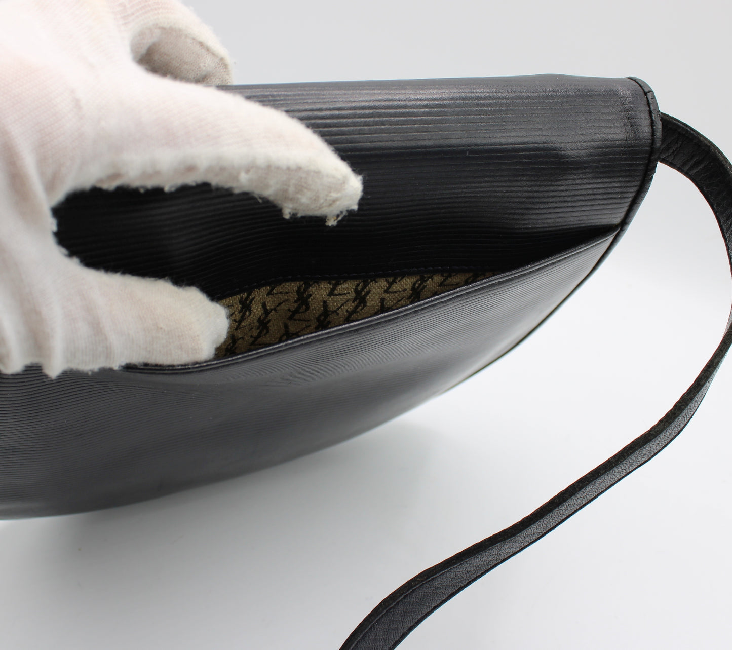 Yves Saint Laurent Black Leather Crossbody Flap Bag