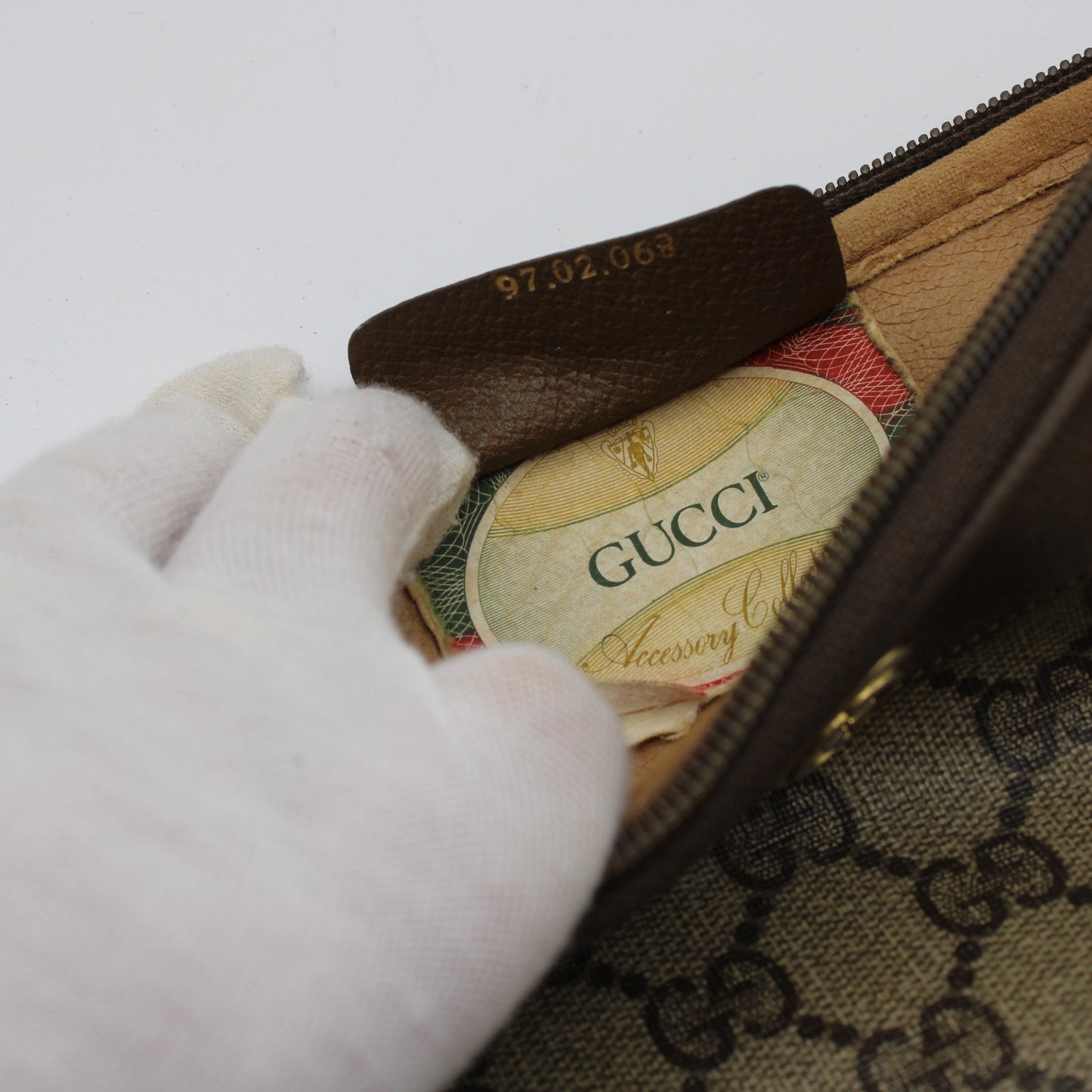 Gucci Brown GG Canvas Leather Trim Crossbody Bag