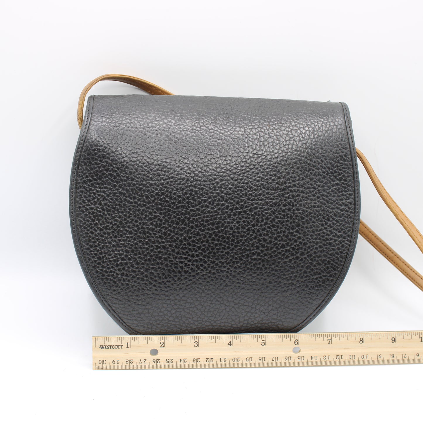 Christian Dior Black Pebbled Leather Flap Crossbody Bag