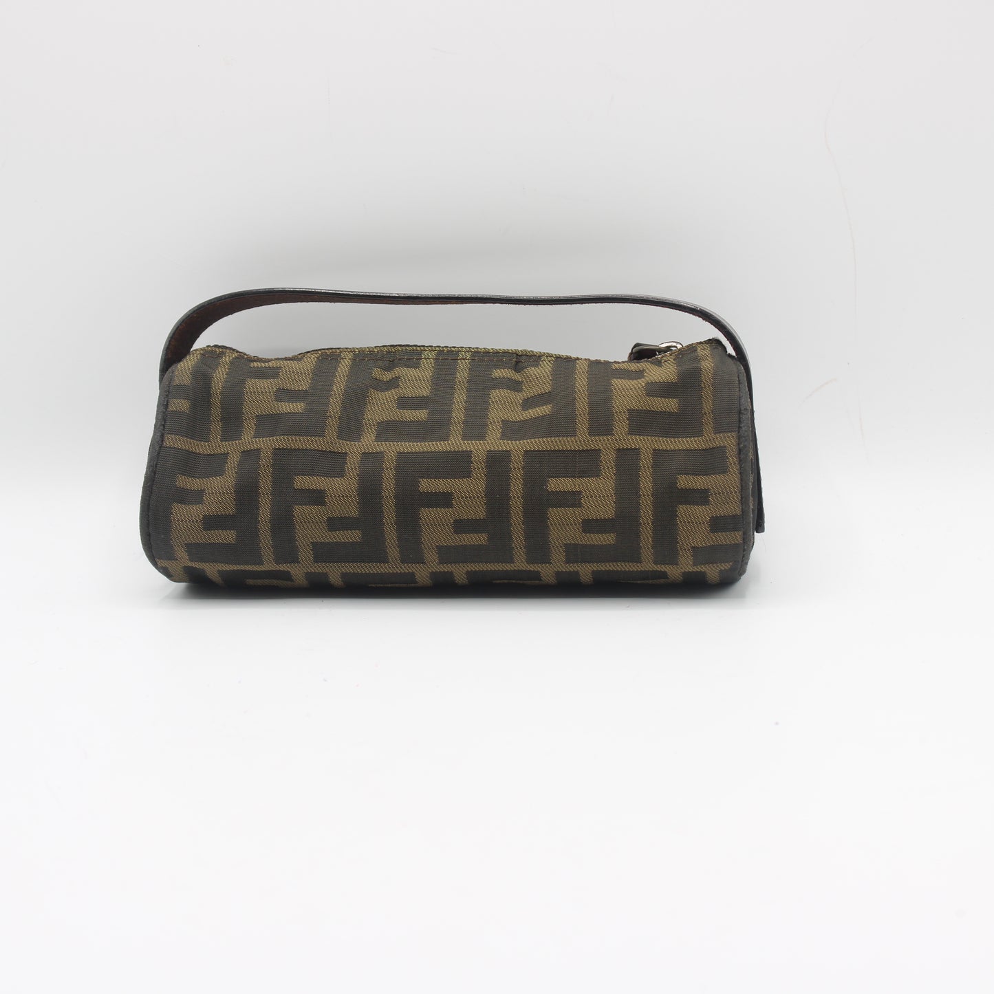Fendi Brown Zucca Canvas Cylinder Mini Bag Leather Handle #4