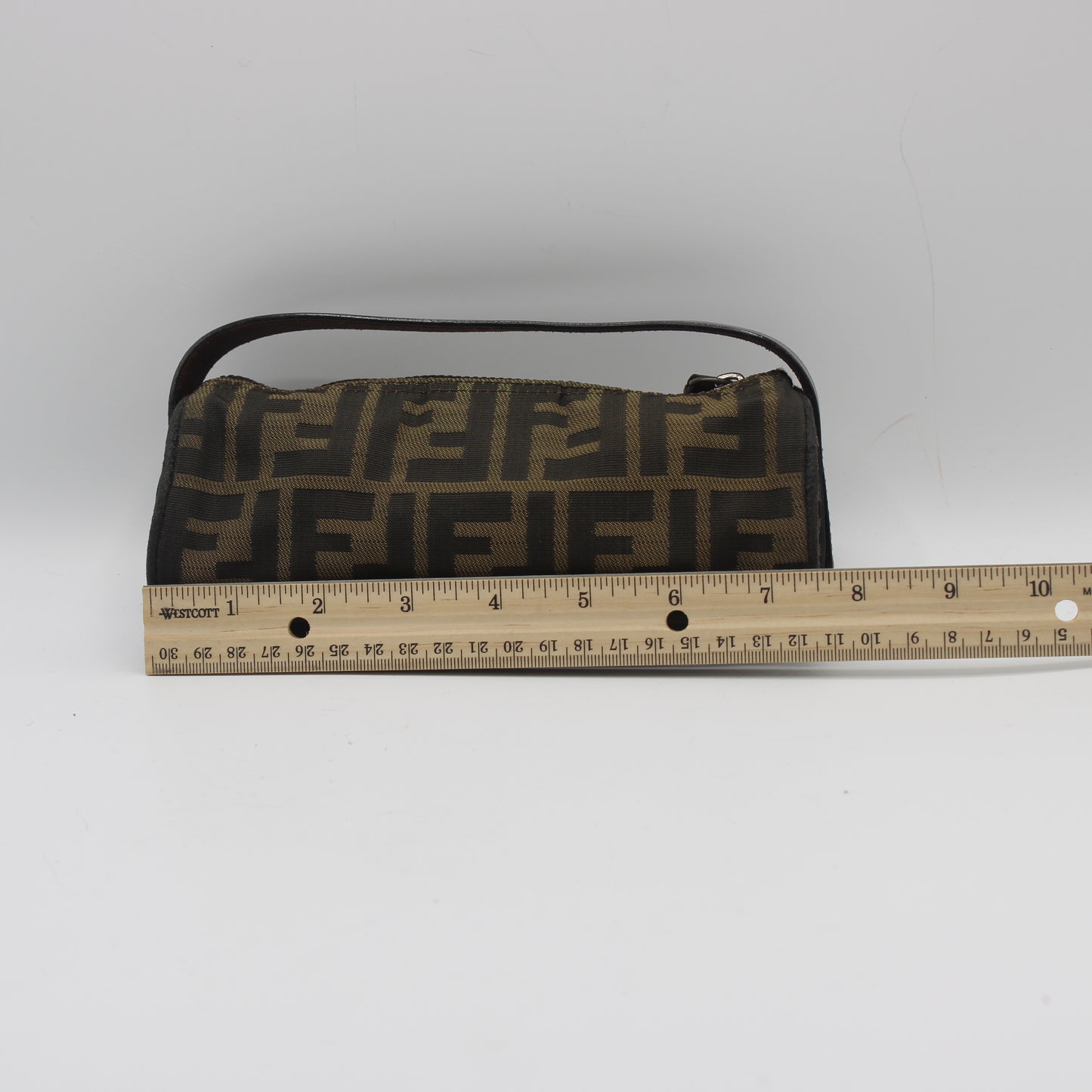 Fendi Brown Zucca Canvas Cylinder Mini Bag Leather Handle #4