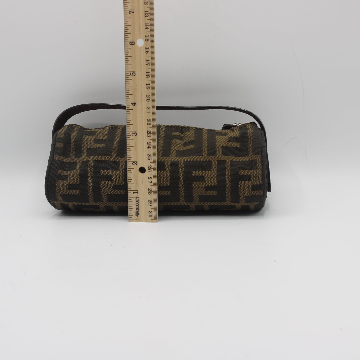 Fendi Brown Zucca Canvas Cylinder Mini Bag Leather Handle #4