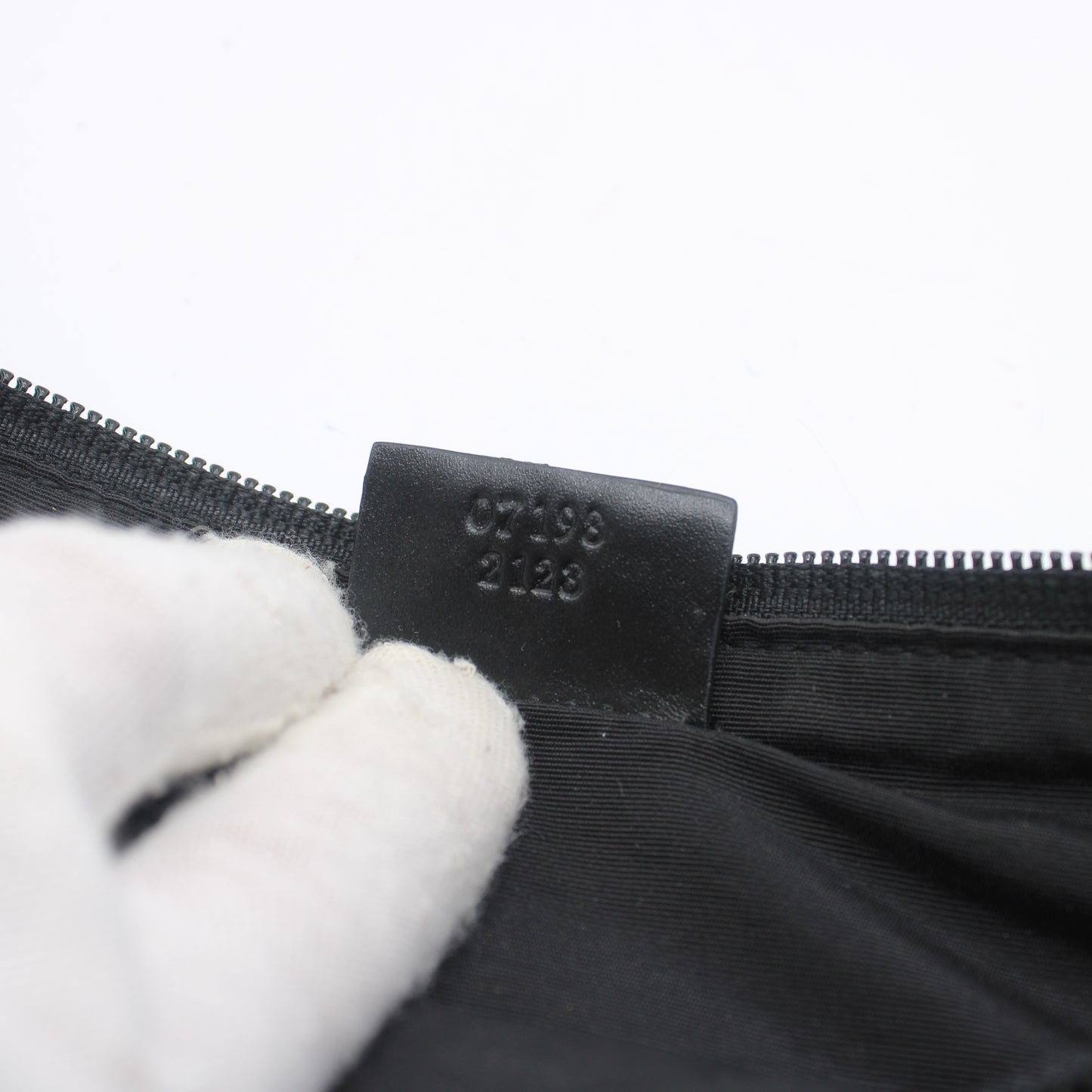 Gucci Black GG Denim Cloth Boat Style Shoulder Bag