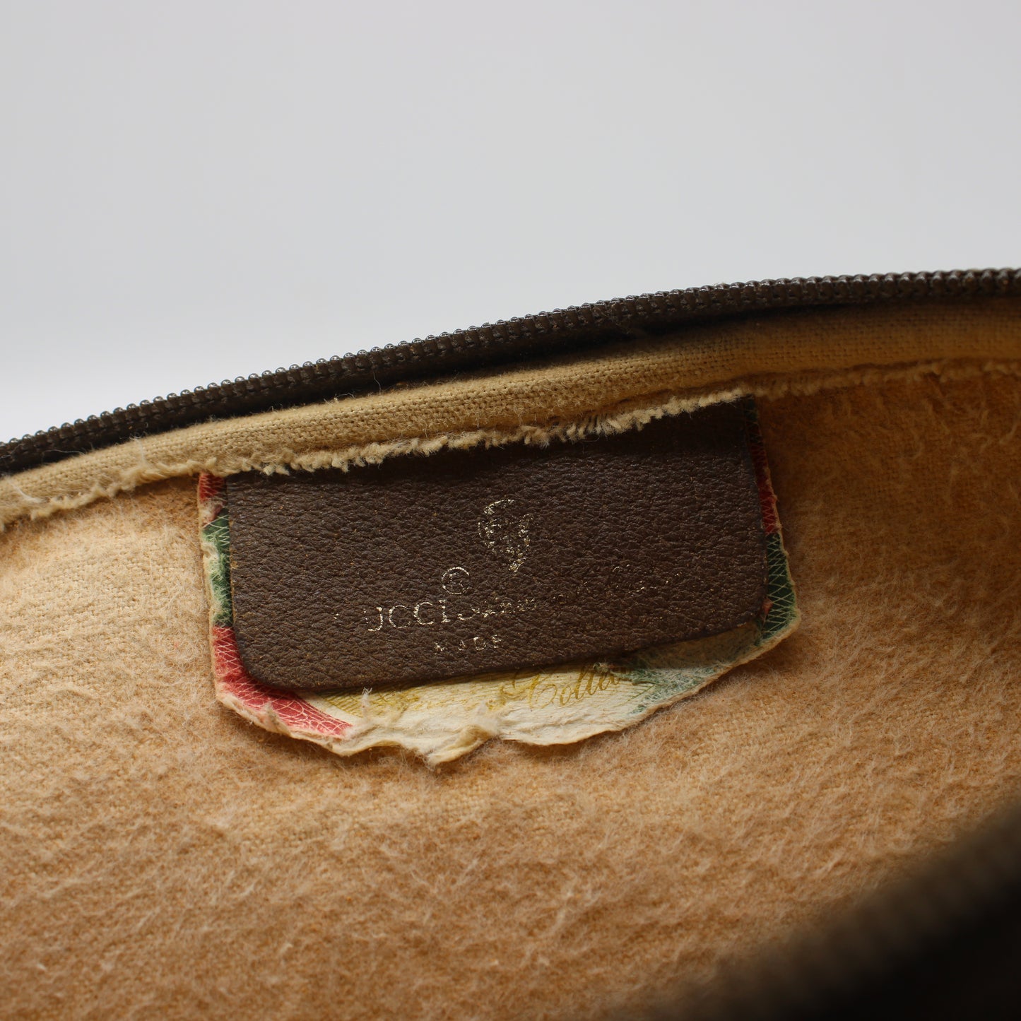 Gucci Brown Coated Canvas Gg Leather Trim Crossbody Bag