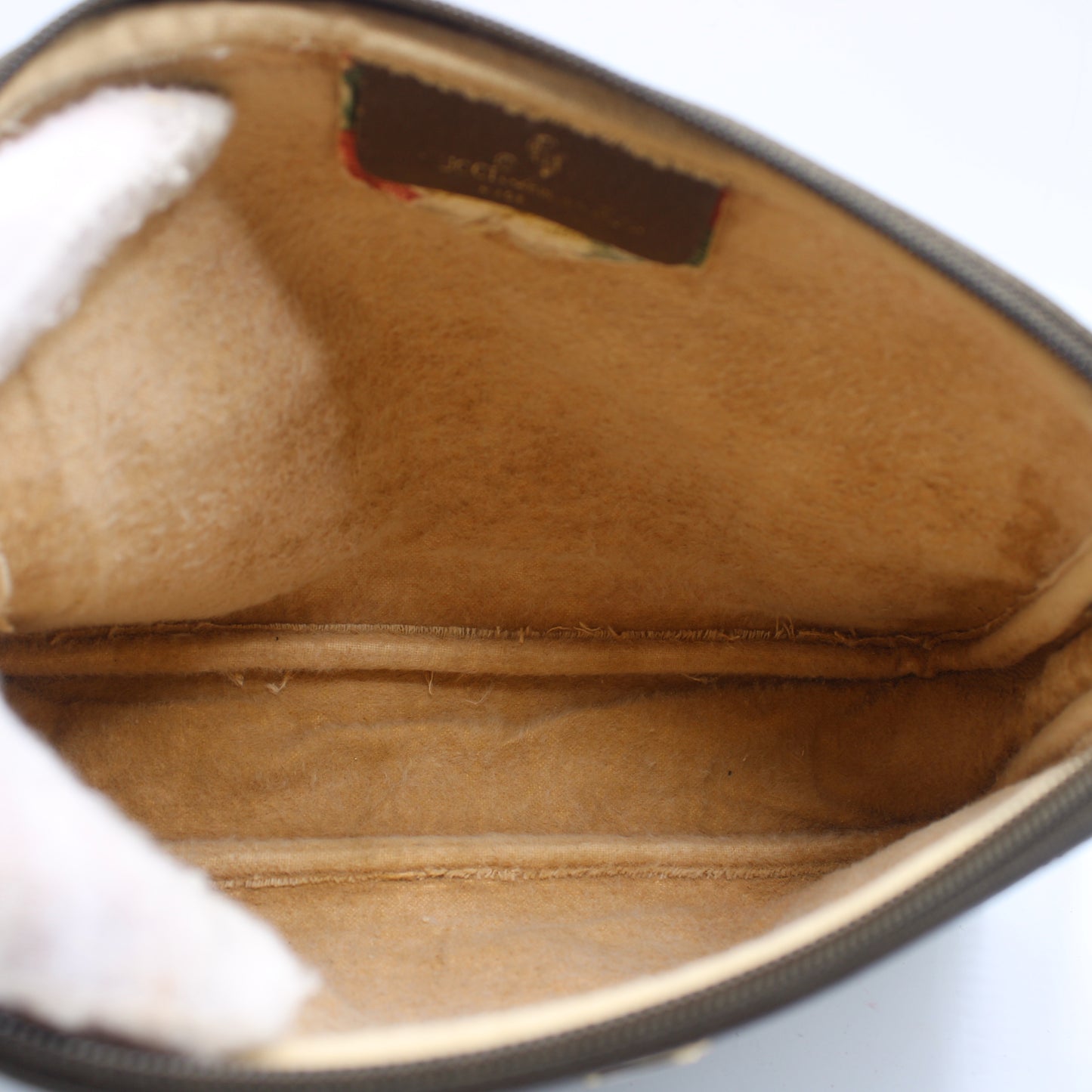 Gucci Brown Coated Canvas Gg Leather Trim Crossbody Bag