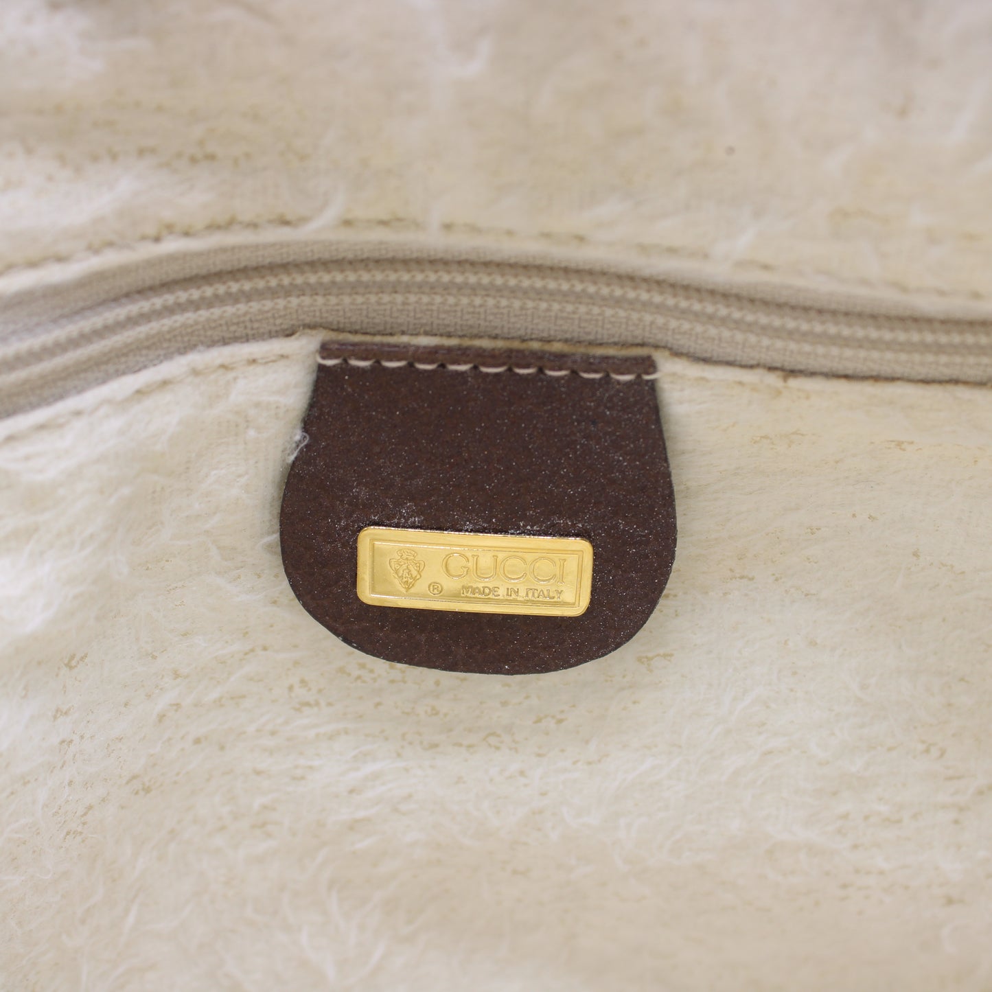 Gucci Brown GG Canvas Oval Leather Trim Crossbody Bag