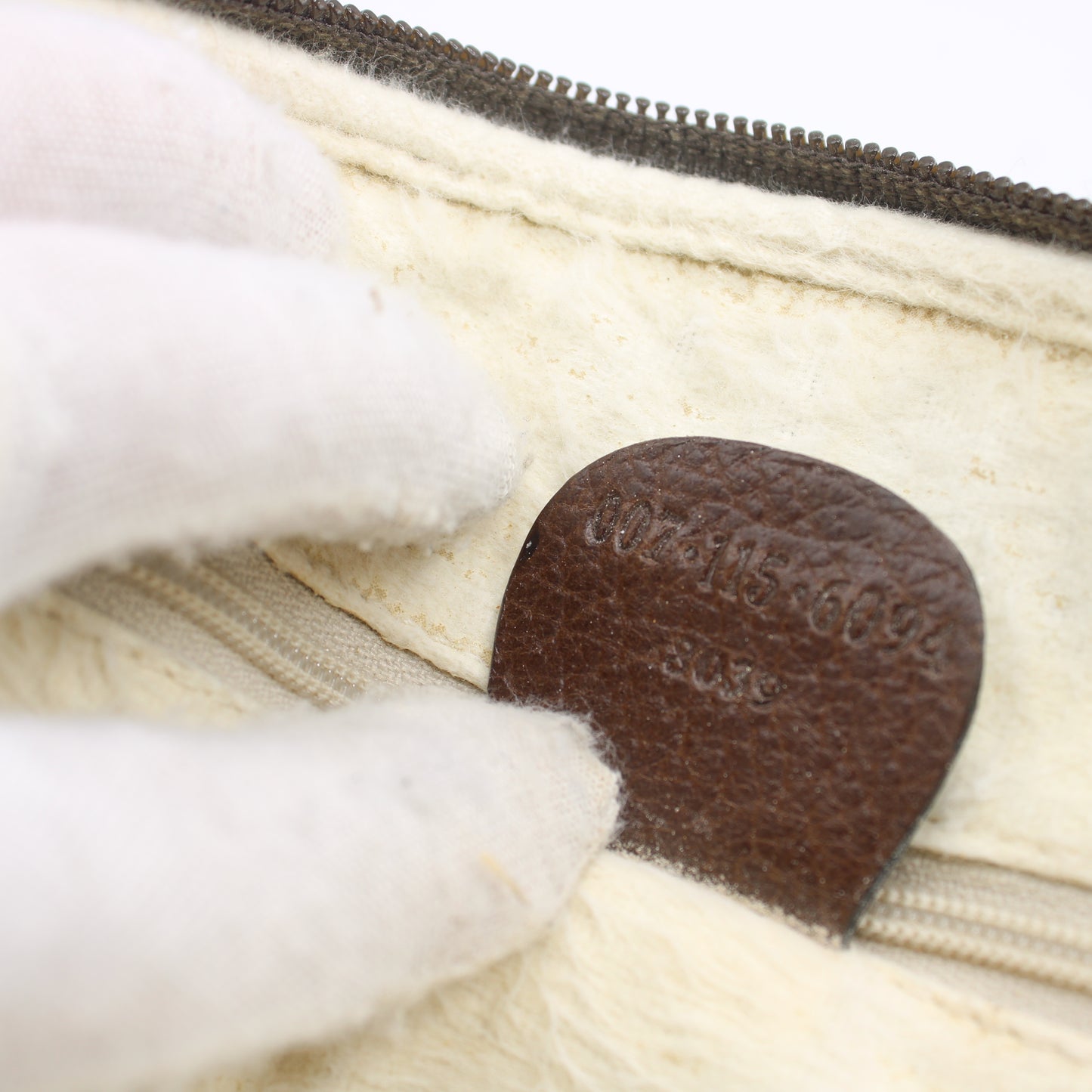 Gucci Brown GG Canvas Oval Leather Trim Crossbody Bag